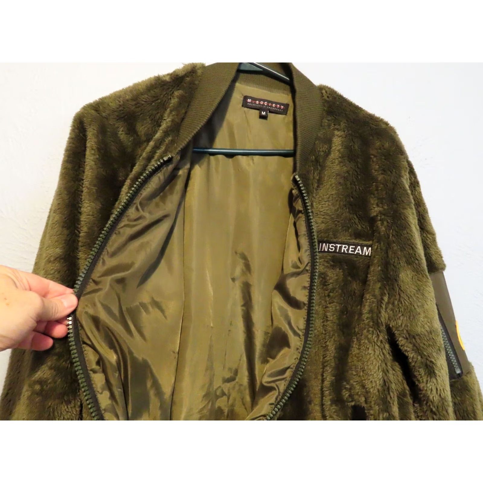 Vintage M Society Jacket Bomber Green M Medium Men Full Zip Coat Size US M / EU 48-50 / 2 - 5 Thumbnail
