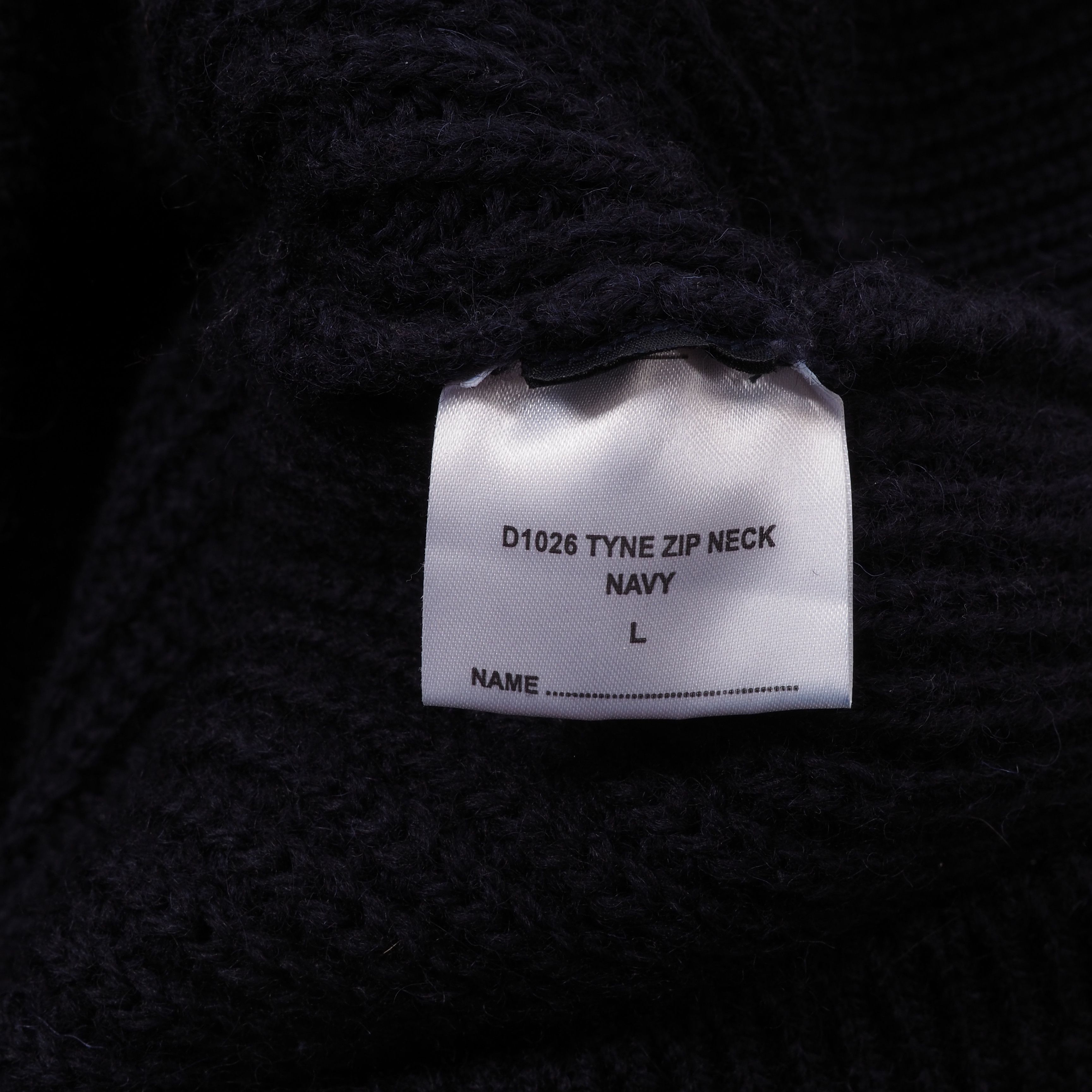 Barbour × Vintage Barbour Vintage TYNE ZIP NECK Blue Wool Knit Heavy Sweater Size US L / EU 52-54 / 3 - 6 Thumbnail