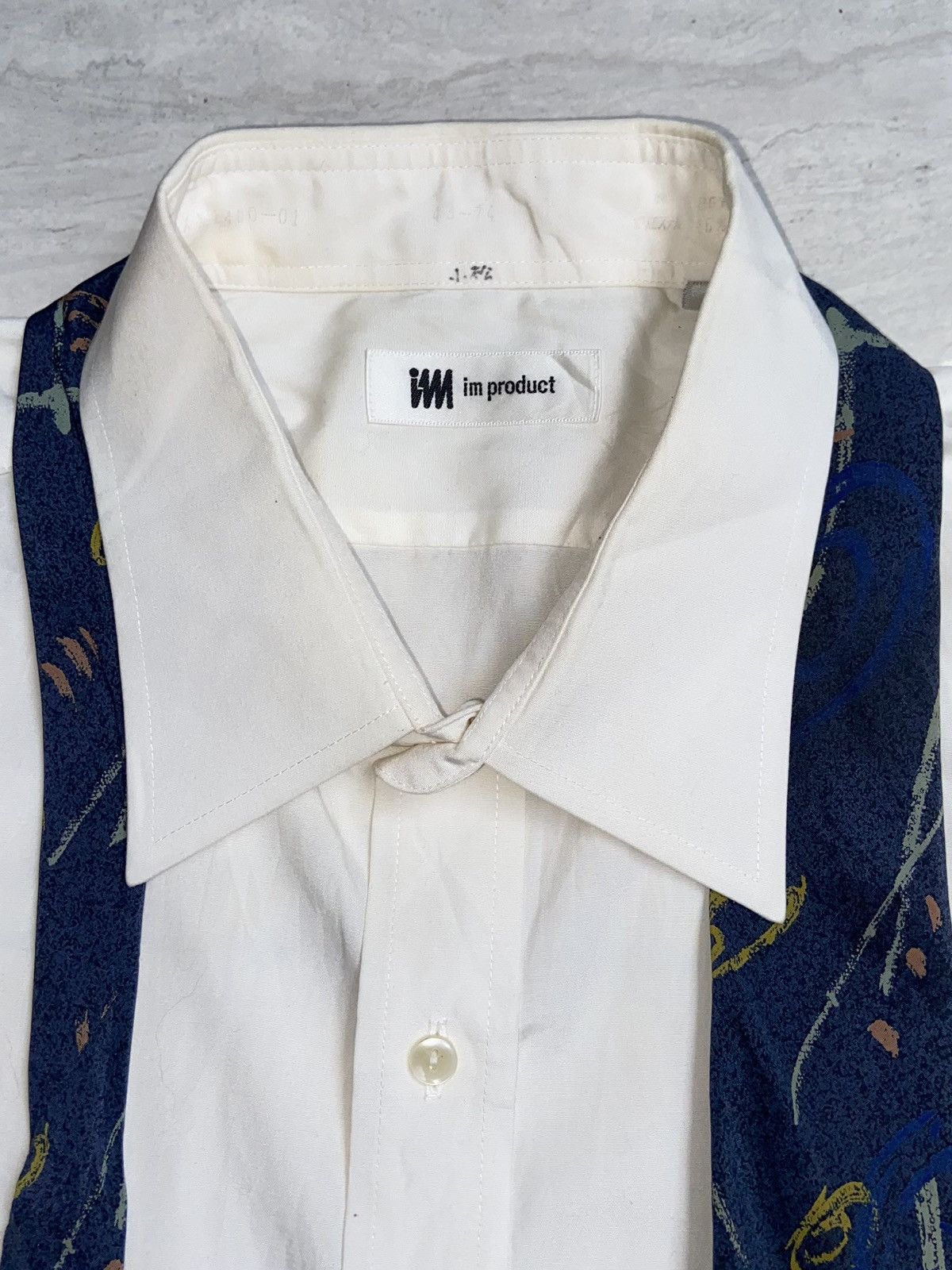 Issey Miyake Issey Miyake IM Product White 3/4 Sleeve Shirt Tie Size US L / EU 52-54 / 3 - 10 Thumbnail