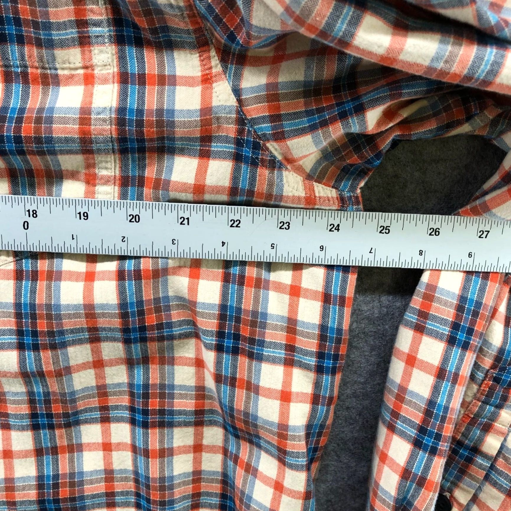 Vintage Coiumbia Long Sleeve Shirt Mens XL Plaid Orange Blue Cotton Woven Button Down Size US XL / EU 56 / 4 - 3 Thumbnail
