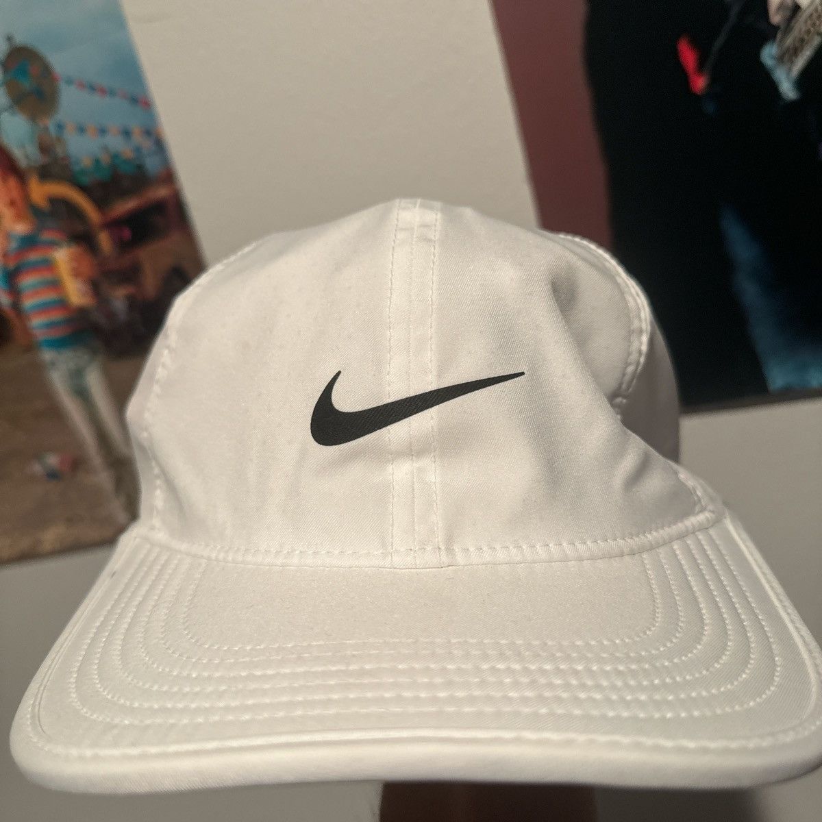 Nike White Nike Training Hat Size ONE SIZE - 4 Thumbnail
