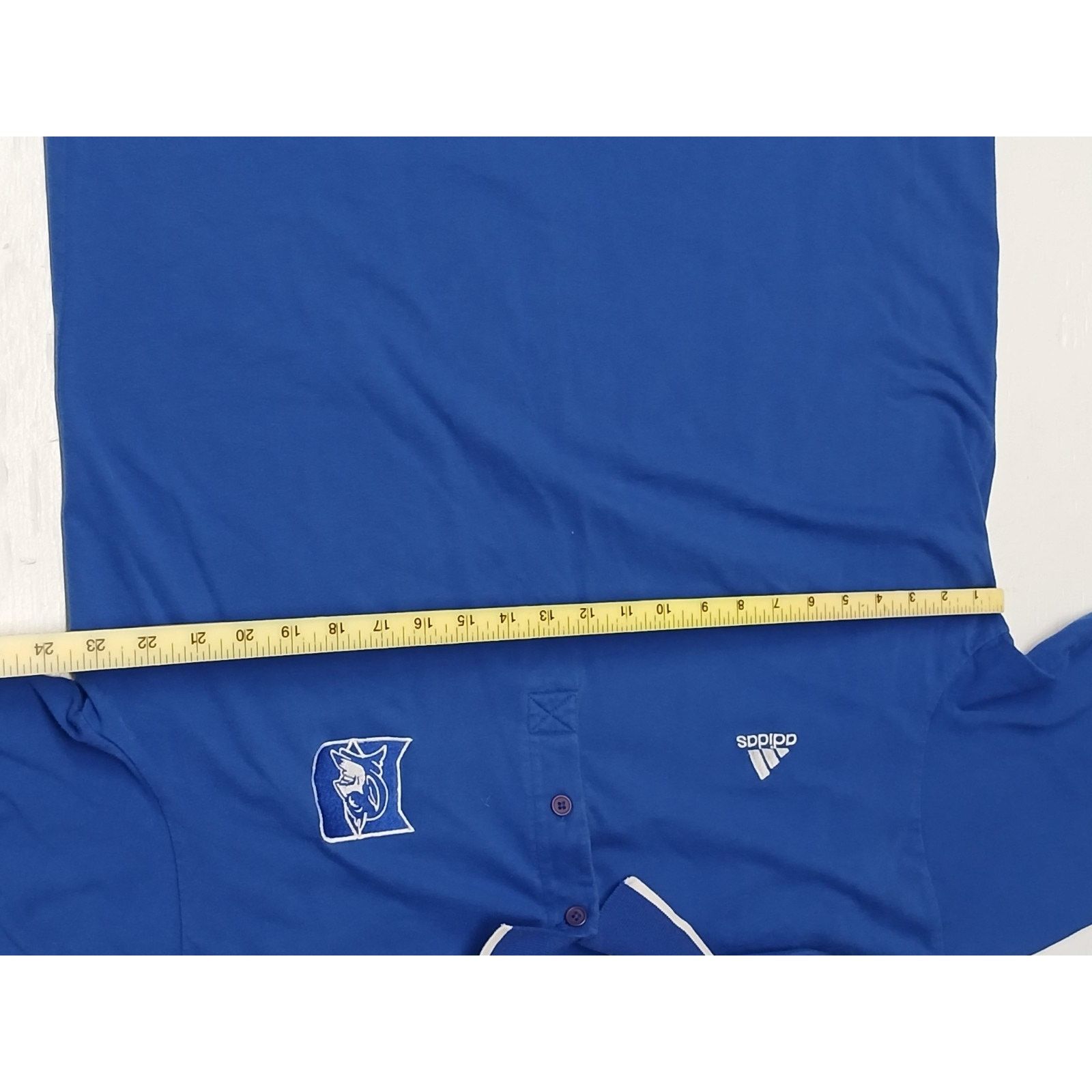 Adidas Adidas Duke University (XL) Blue Button Collar Polo Shirt Size US XL / EU 56 / 4 - 2 Thumbnail