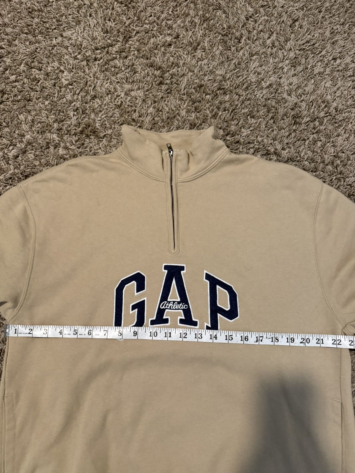 Gap Tan GAP quarter zipsweatshirt Size US M / EU 48-50 / 2 - 2 Thumbnail