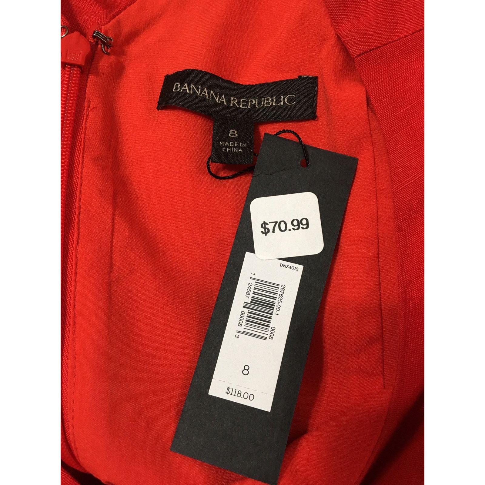 Banana Republic NWT Banana Republic Red Romper 8 Banded Waist Cuffed Pockets Size 30" / US 8 / IT 44 - 4 Thumbnail