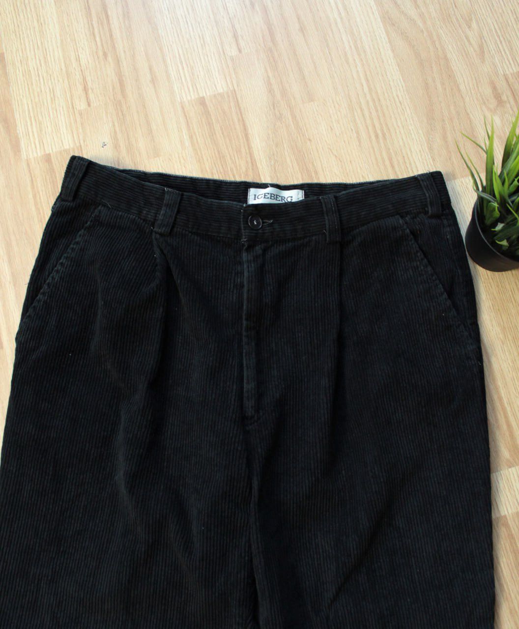 Iceberg 🔥 Rare Iceberg Disney Corduroy Pants Velvet Trousers Black Size US 32 / EU 48 - 3 Thumbnail