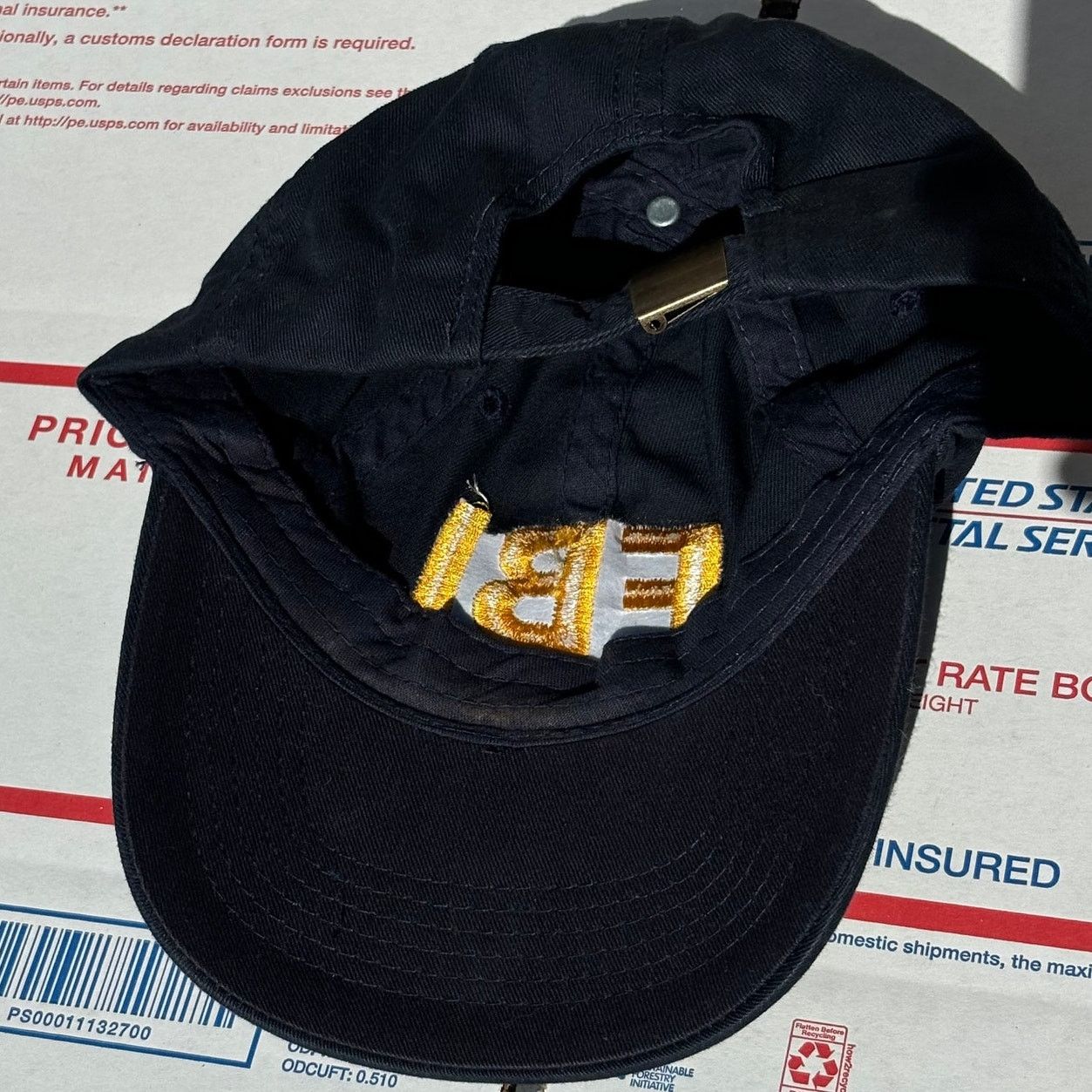 Other Black & Yellow FBI Men's Hat Size ONE SIZE - 3 Thumbnail