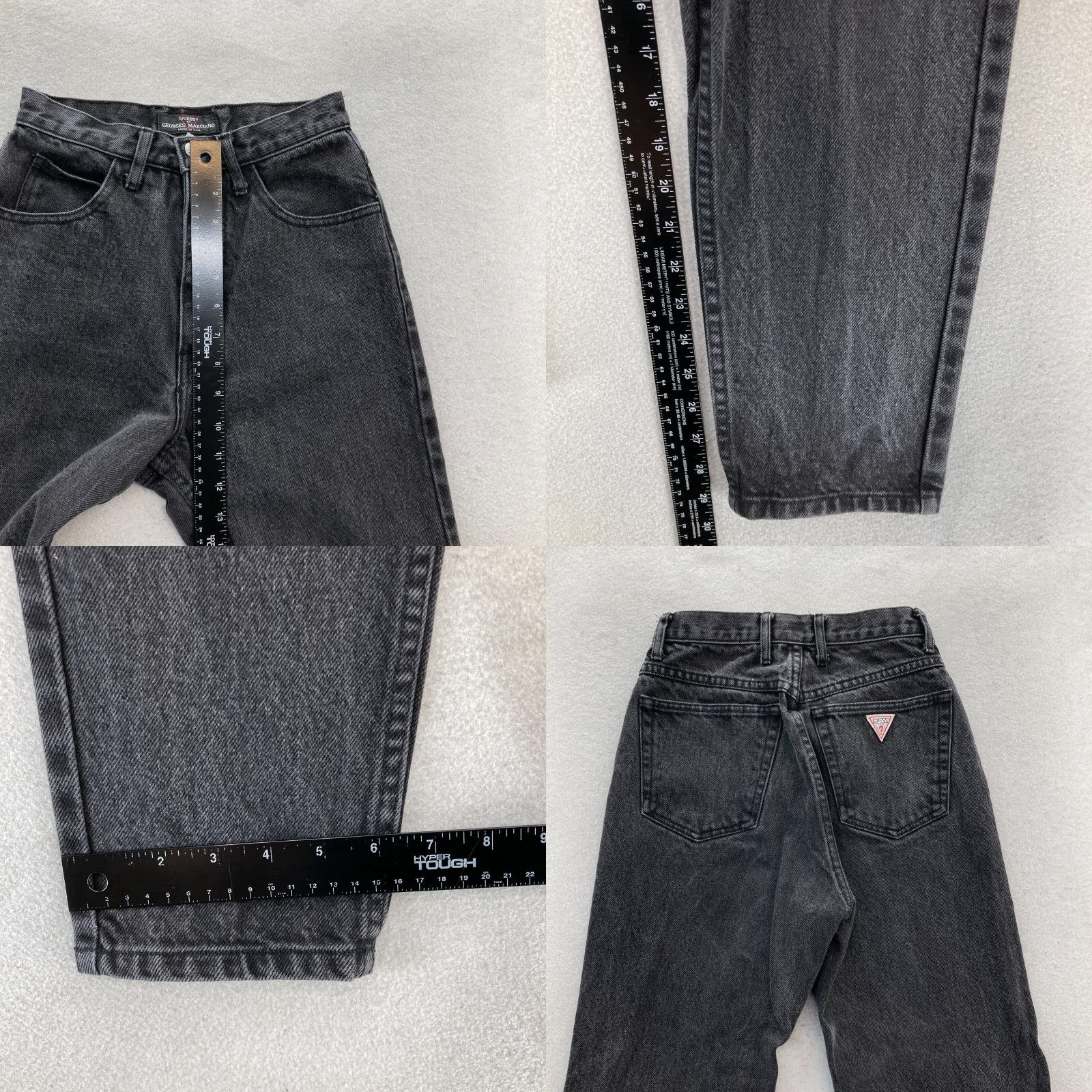 Guess VINTAGE GUESS Jeans Women's 28 Black Denim Tapered USA Hip Hop Georges Marciano Size 28" / US 6 / IT 42 - 8 Thumbnail