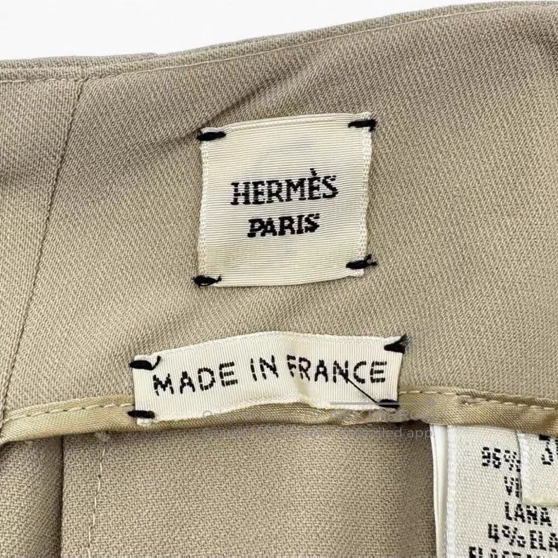 Hermes Hermes Stretch Wool Skirt/Elephant Ivory Size 24" / US 00 / IT 34 - 6 Thumbnail