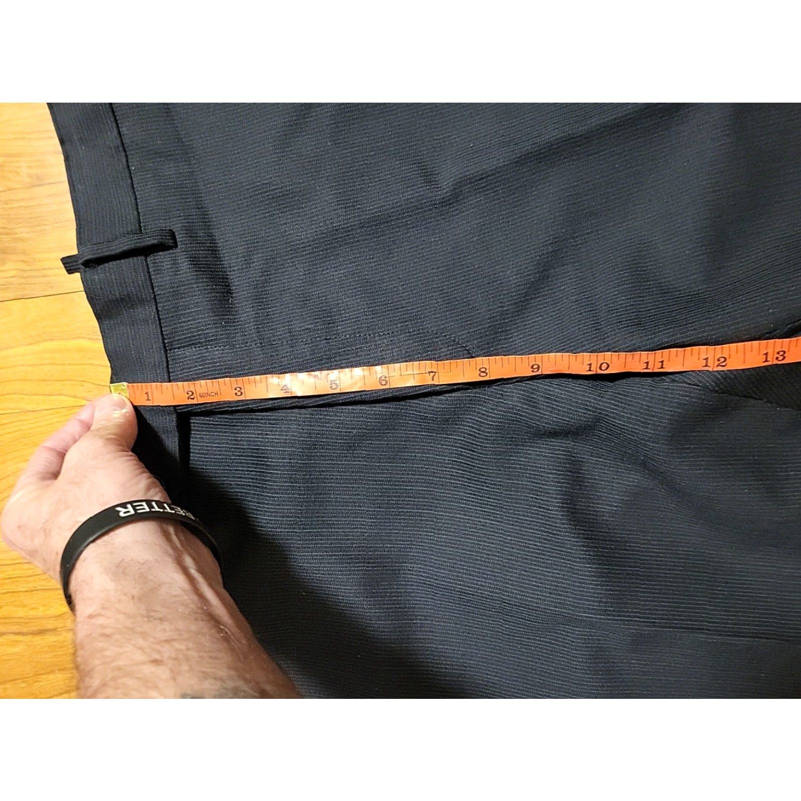 Alfani Alfani Black Wool Dress Pants Slim Front Flat Front Mens 34x30 Slimming Size US 34 / EU 50 - 2 Thumbnail
