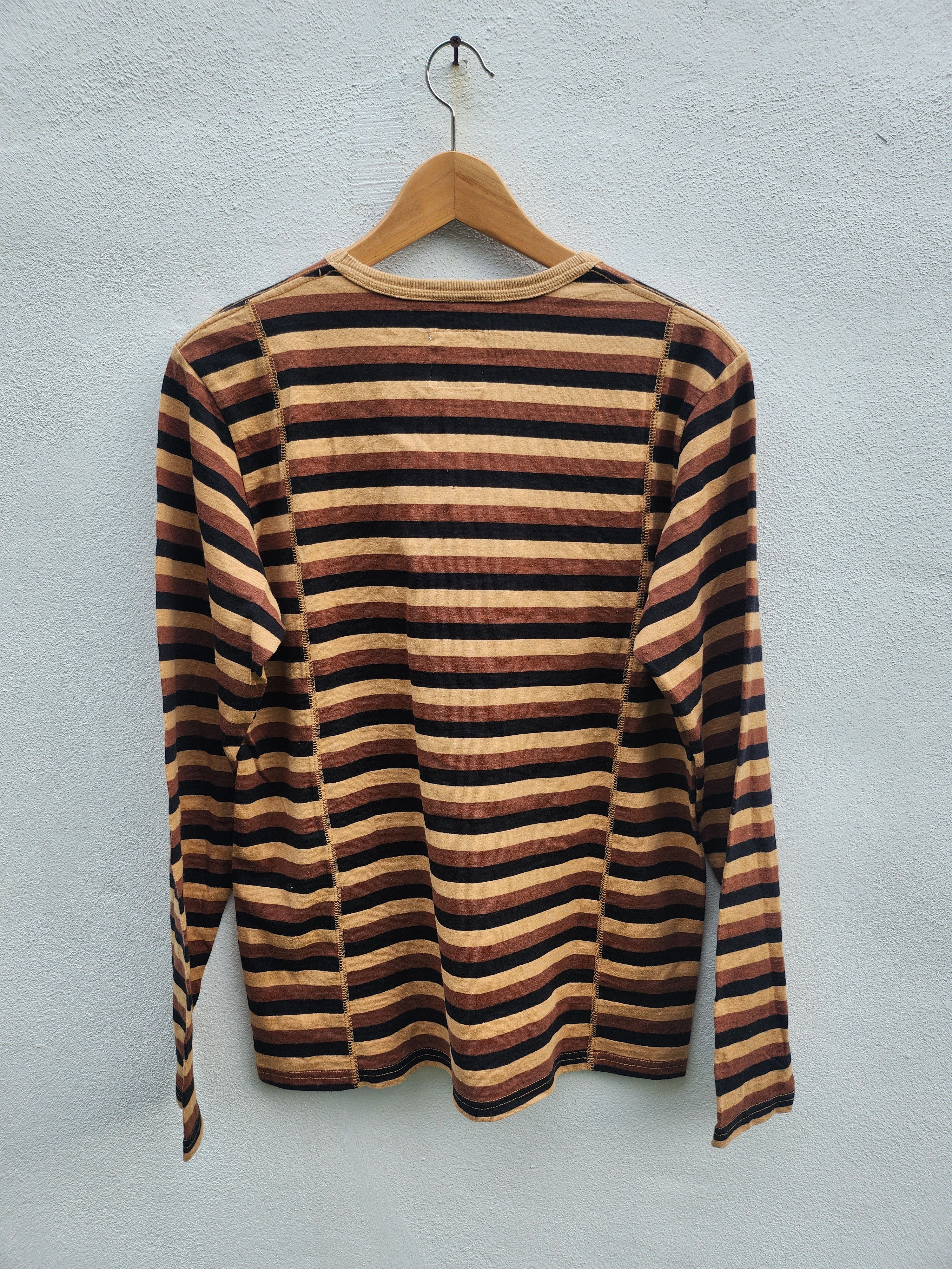 Beams Plus 💥Beam+ Border Bum Hemp Cotton ClothesStriped LS Tshirt Size US M / EU 48-50 / 2 - 8 Thumbnail