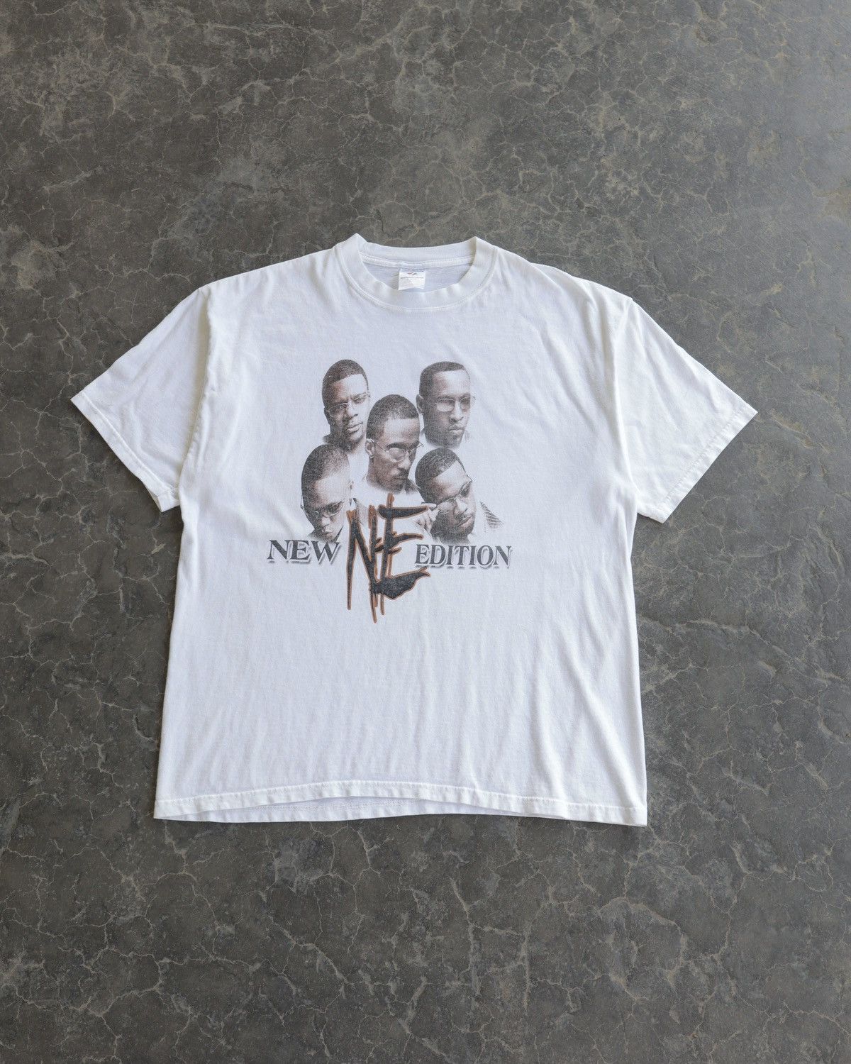 image of Band Tees x Rap Tees Vintage New Edition Brian Mcknight White Rap Tee Xl, Men's