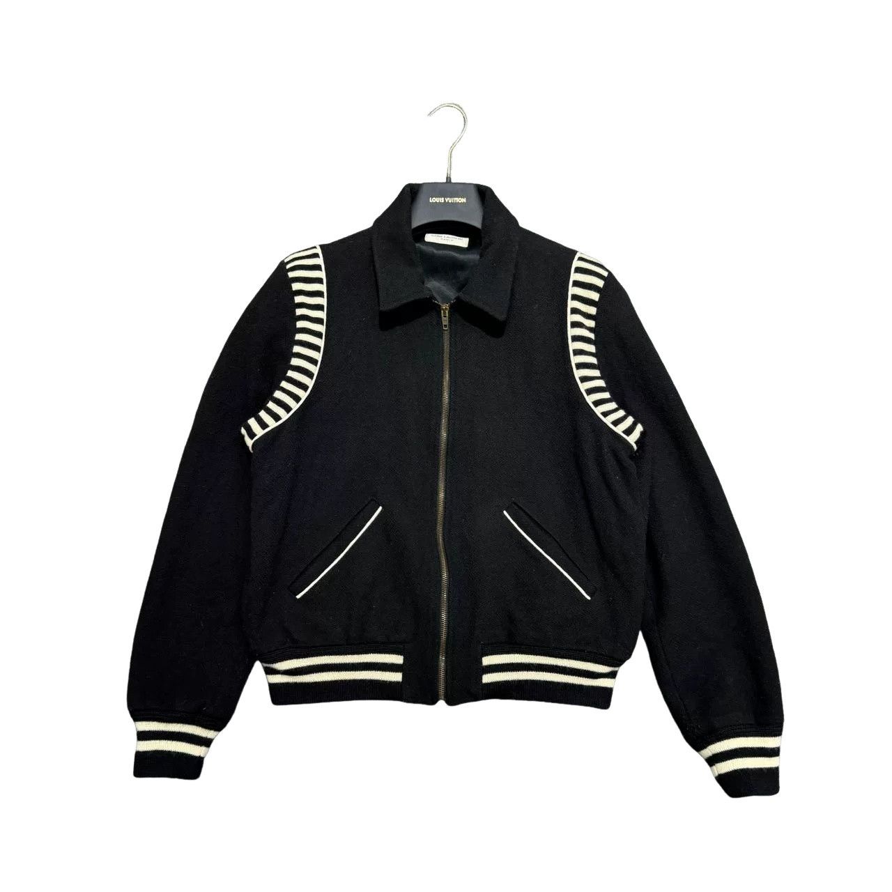 Saint Laurent Paris Saint Laurent Striped Wool Bomber Jacket Size S Size US S / EU 44-46 / 1 - 1 Thumbnail