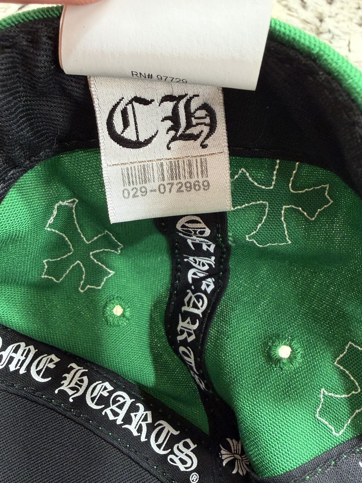 Chrome Hearts Chrome Hearts Cross Patch Hat Green White Baseball Cap Size ONE SIZE - 18 Thumbnail