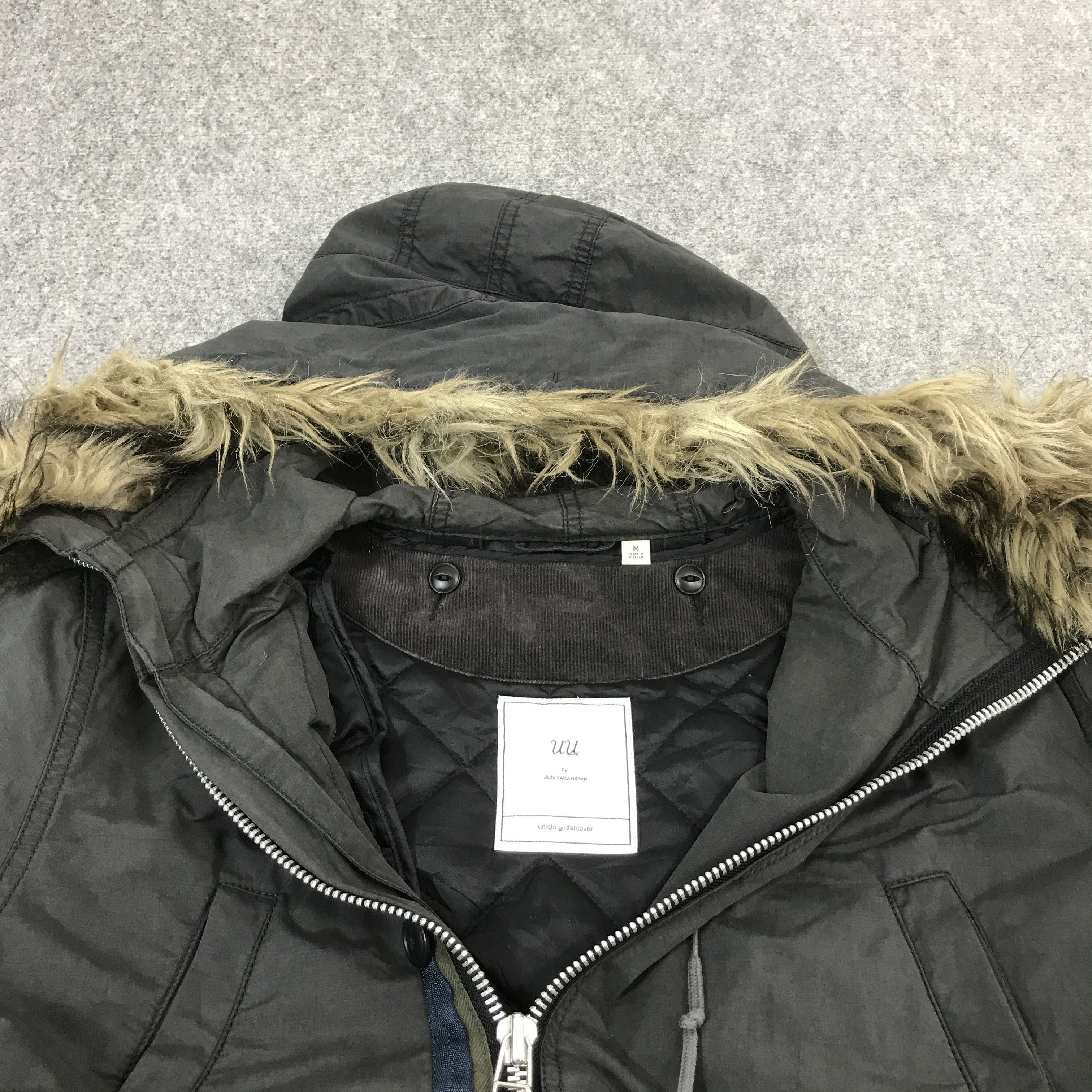 Undercover × Uniqlo UNDERCOVER X UNIQLO FUR HOODIES BLACK FADED STYLE JACKET Size US M / EU 48-50 / 2 - 7 Thumbnail