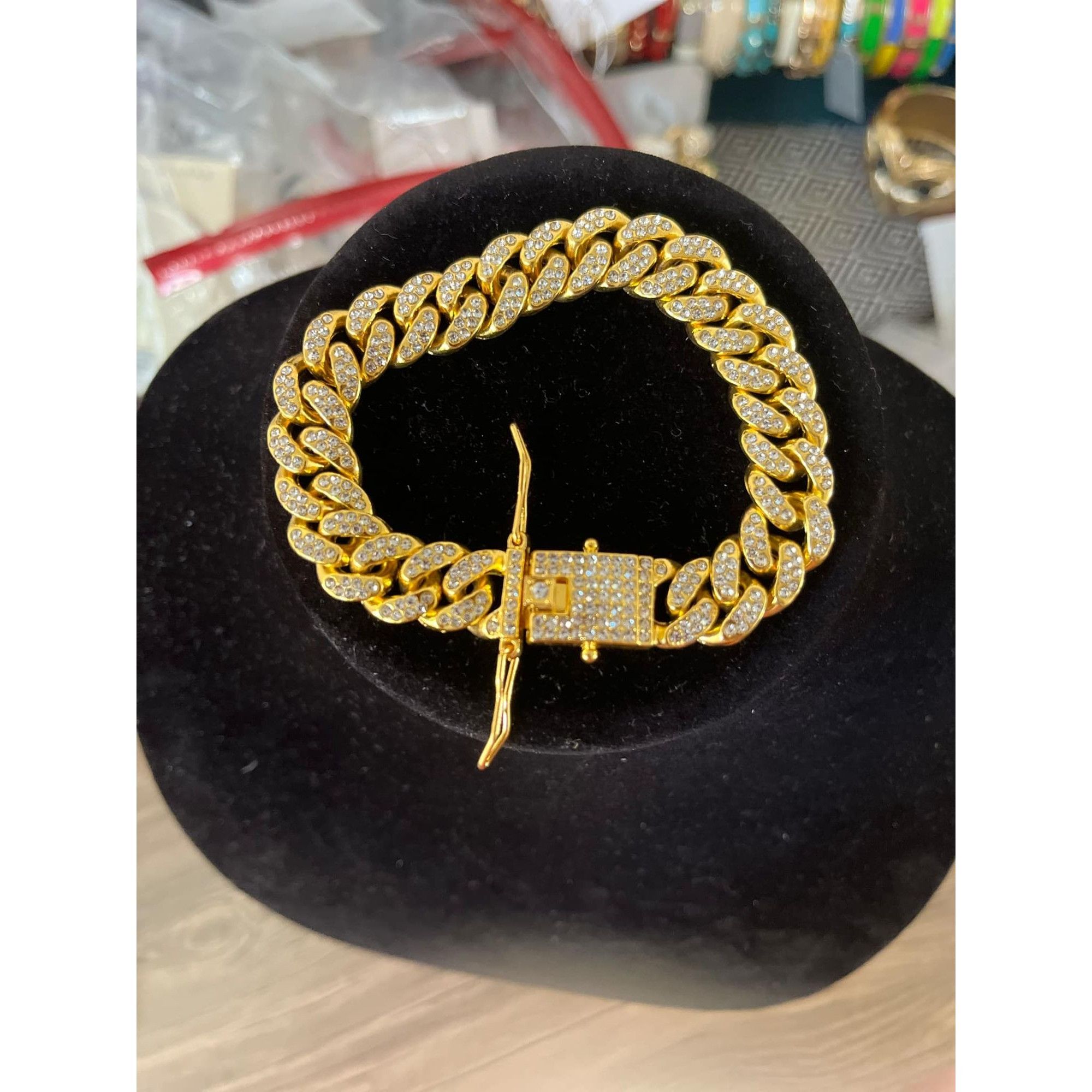 Other Men’s Goldstone Link Double Lock Bracelet Size ONE SIZE - 1 Preview