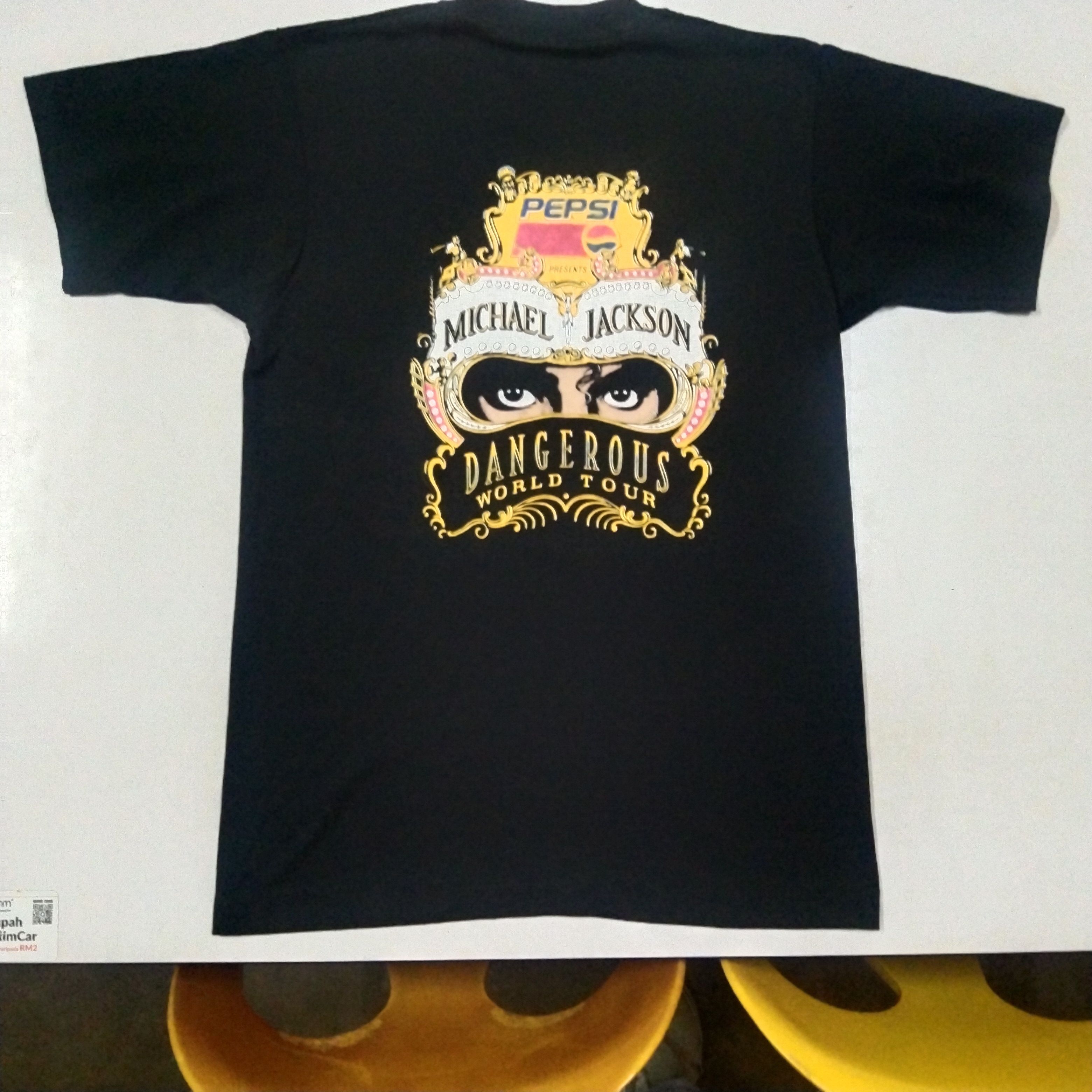 Michael Jackson × Pepsi × Vintage Michael Jackson Pepsi Dangerous World Tour Vintage Shirt Size US M / EU 48-50 / 2 - 7 Thumbnail