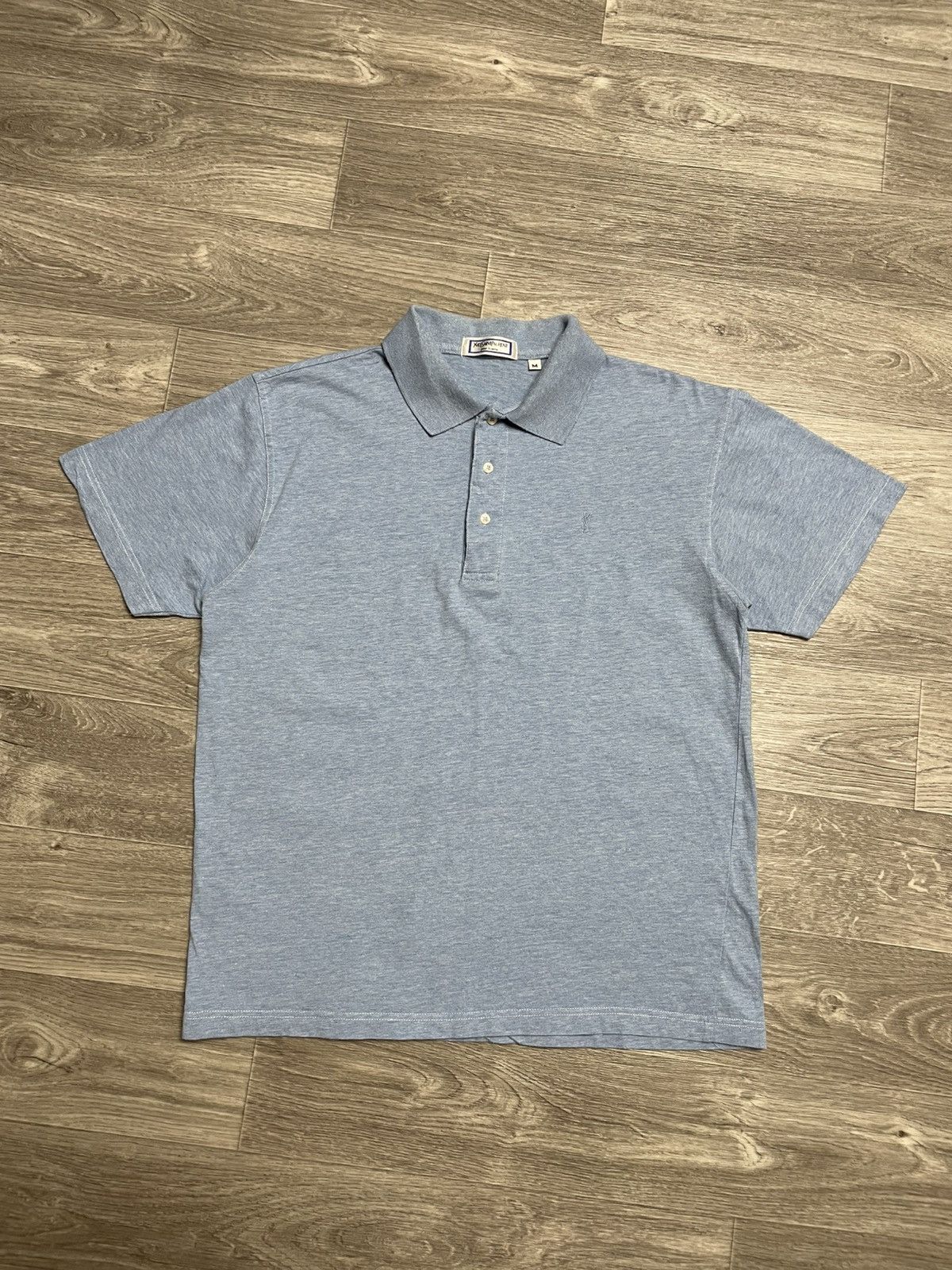 Yves Saint Laurent Vintage Yves Saint Laurent YSL Blue Polo Shirt Size US M / EU 48-50 / 2 - 1 Thumbnail