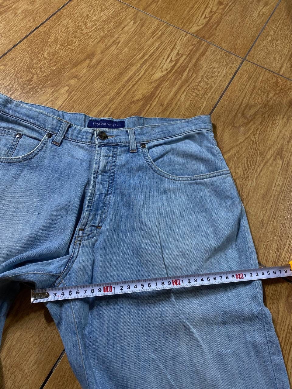 Trussardi × Vintage Vintage Short Denim Trussardi Flared Style Double Waist Size US 32 / EU 48 - 16 Thumbnail