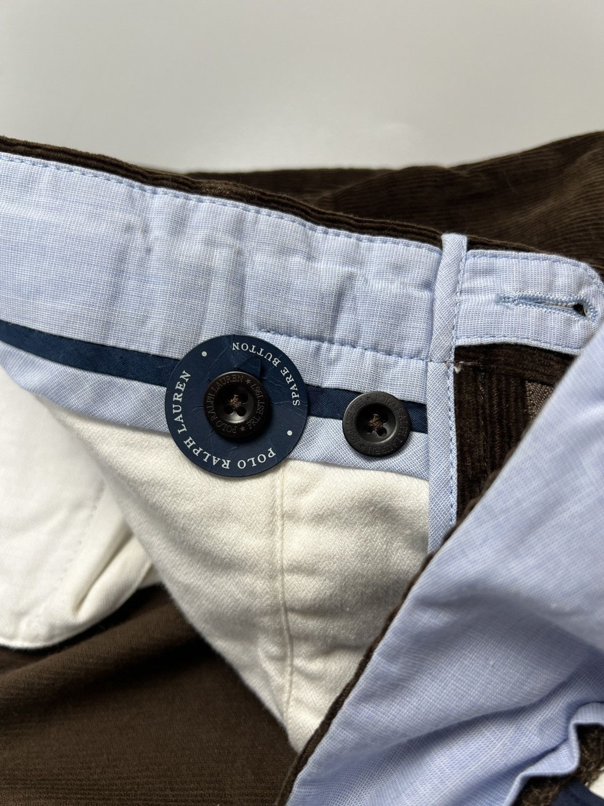 Polo Ralph Lauren NWOT Polo Ralph Lauren Brown Corduroy Trousers Pants (Y0603) Size US 36 / EU 52 - 8 Thumbnail