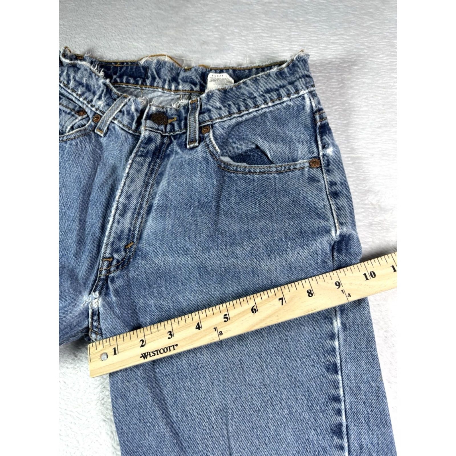 Levi's VINTAGE Levi's 512 Jeans Women Slim Fit Straight Leg Size 5 JR Distressed 5-Pocket Denim Blue Size 27" / US 4 / IT 40 - 6 Thumbnail