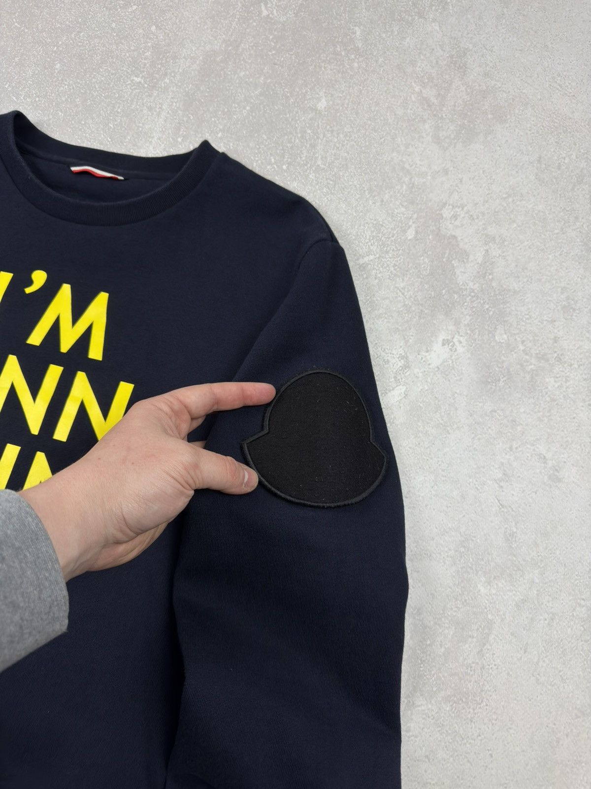 Moncler Moncler Maglia Girocollo I'm Gonna Win Blue Sweatshirt Patch Size US M / EU 48-50 / 2 - 3 Thumbnail