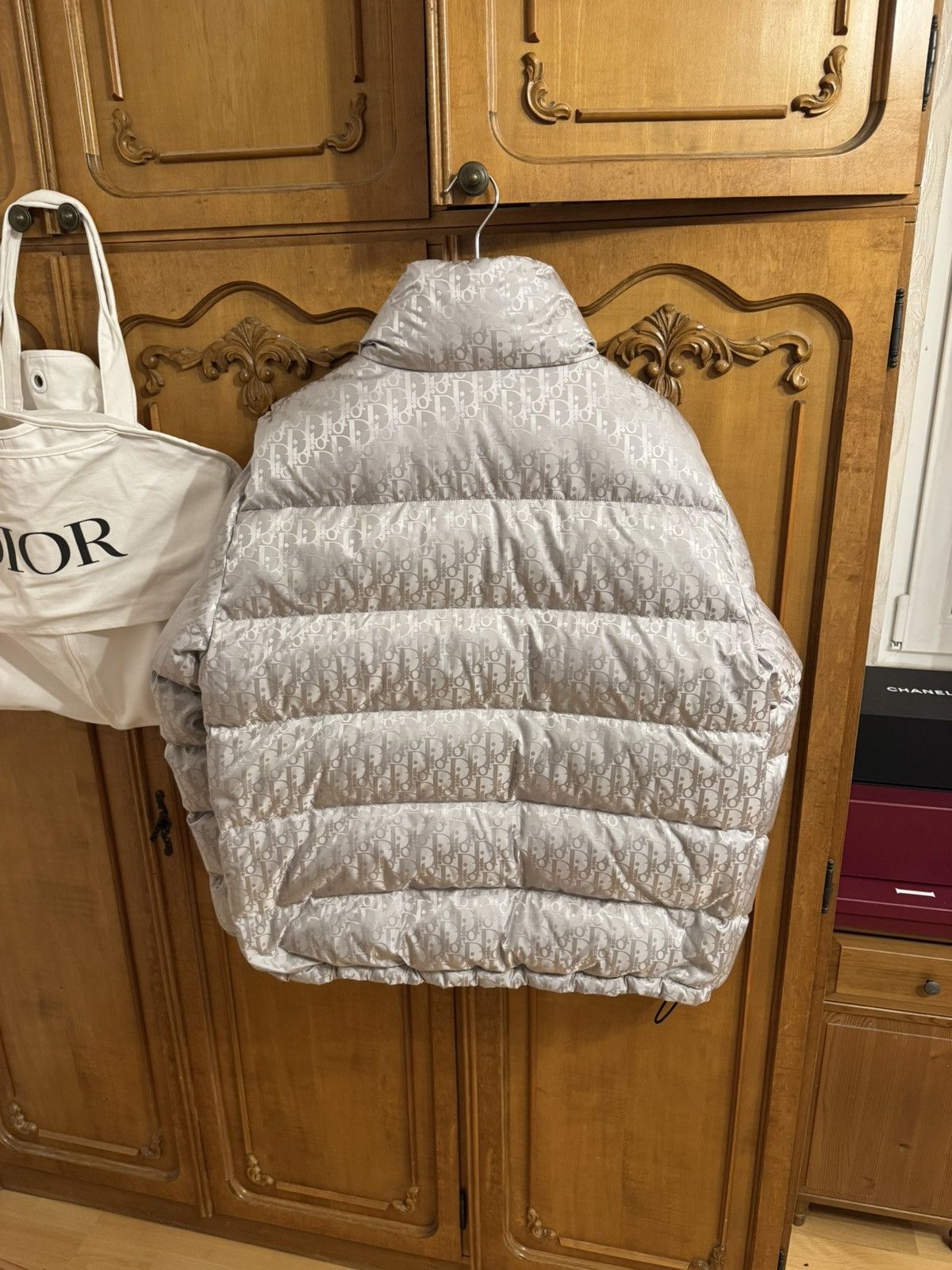 Dior Dior Oblique Puffer Jacket Silver Size US L / EU 52-54 / 3 - 2 Thumbnail