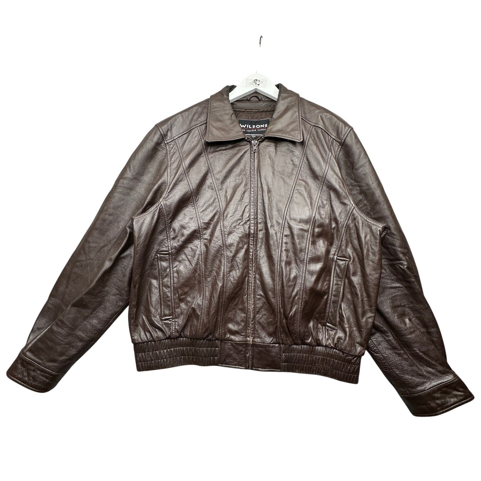 Wilsons Leather Wilsons Thinsulate Zip Jacket Mens Large Lined Brown Size US L / EU 52-54 / 3 - 1 Thumbnail