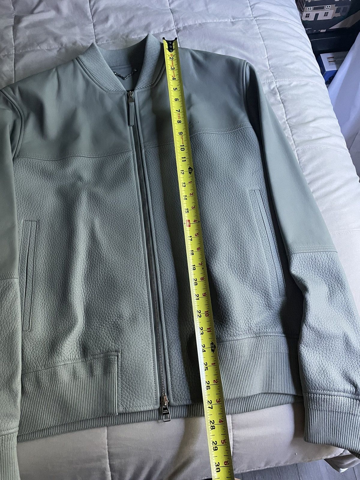 Louis Vuitton Louis Vuitton Grey Leather Jacket Size US XL / EU 56 / 4 - 10 Thumbnail