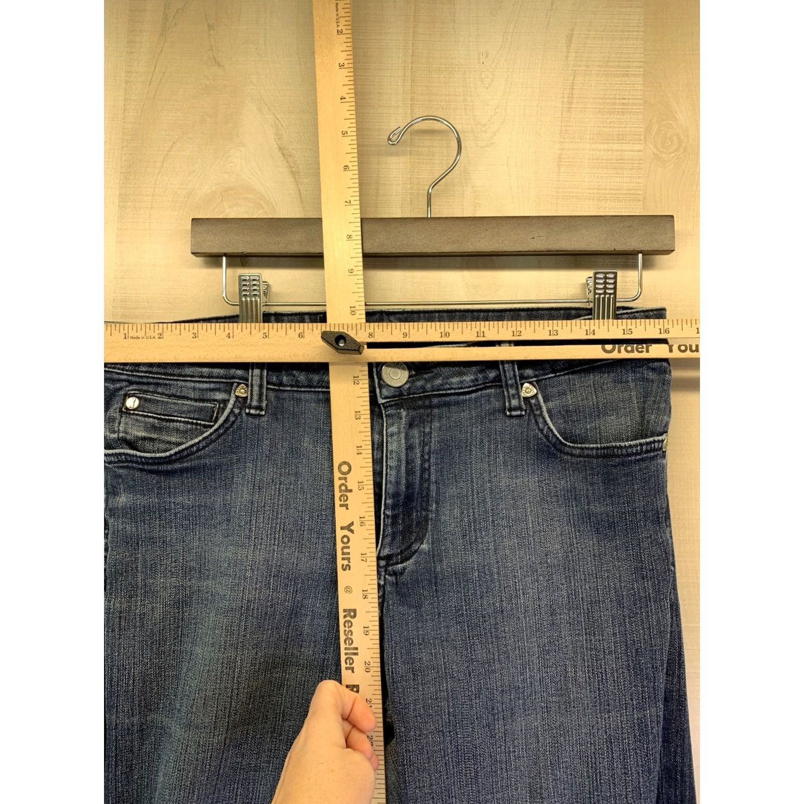 Vintage Kut Women’s 10 Denim Straight Flare Jeans-4438 Jeans Women Regular Blue Cotton Denim 5-Pocket 4438 Vintage: No Size 32" / US 10 / IT 46 - 2 Thumbnail