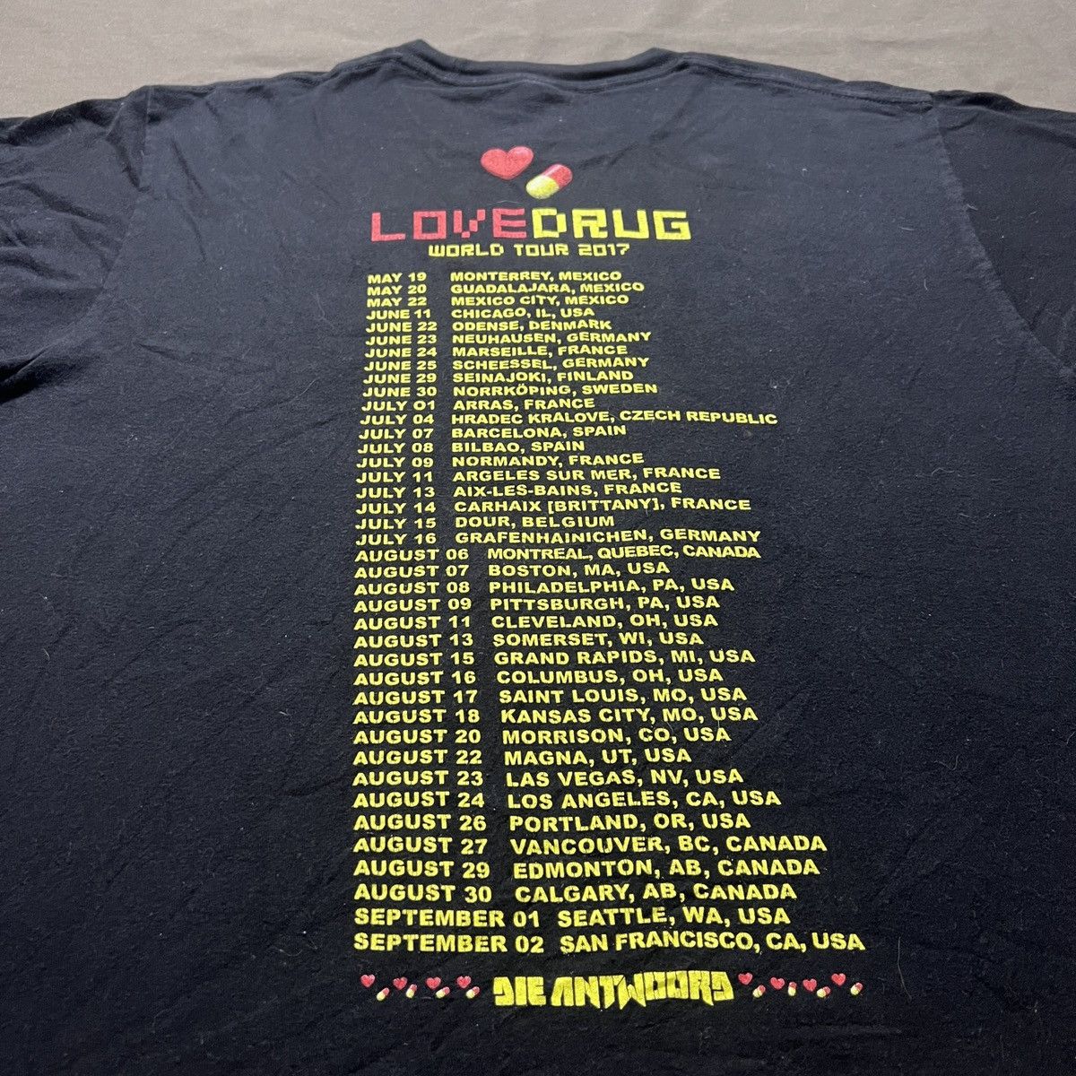 Band Tees Die Antwoord LOVE DRUG Tour 2017 Tee Hiphop Rap-rave Size US L / EU 52-54 / 3 - 5 Thumbnail