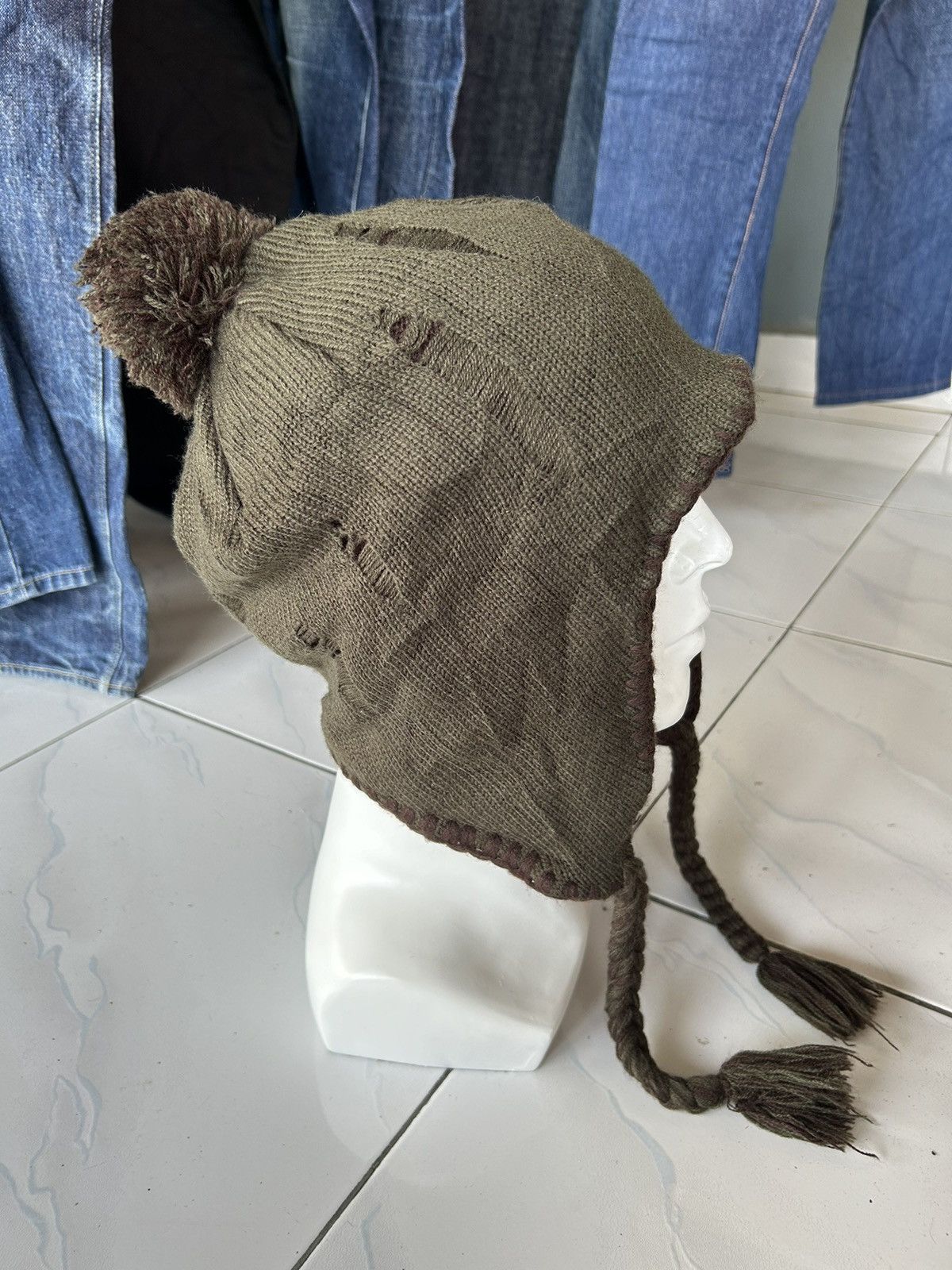 Japanese Brand × Kapital × Vintage Distressed Japanese Brand Rare Design Beanie Hats🎌☠️☠️ Size ONE SIZE - 7 Thumbnail