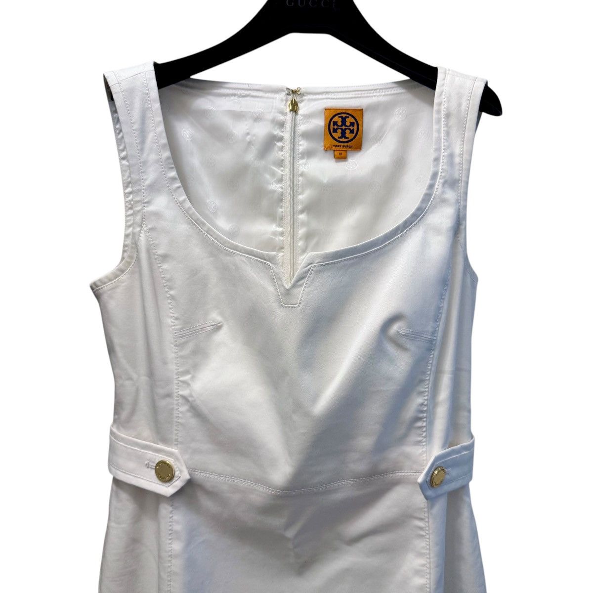 Tory Burch Tory Burch White Dress Size L / US 10 / IT 46 - 4 Thumbnail