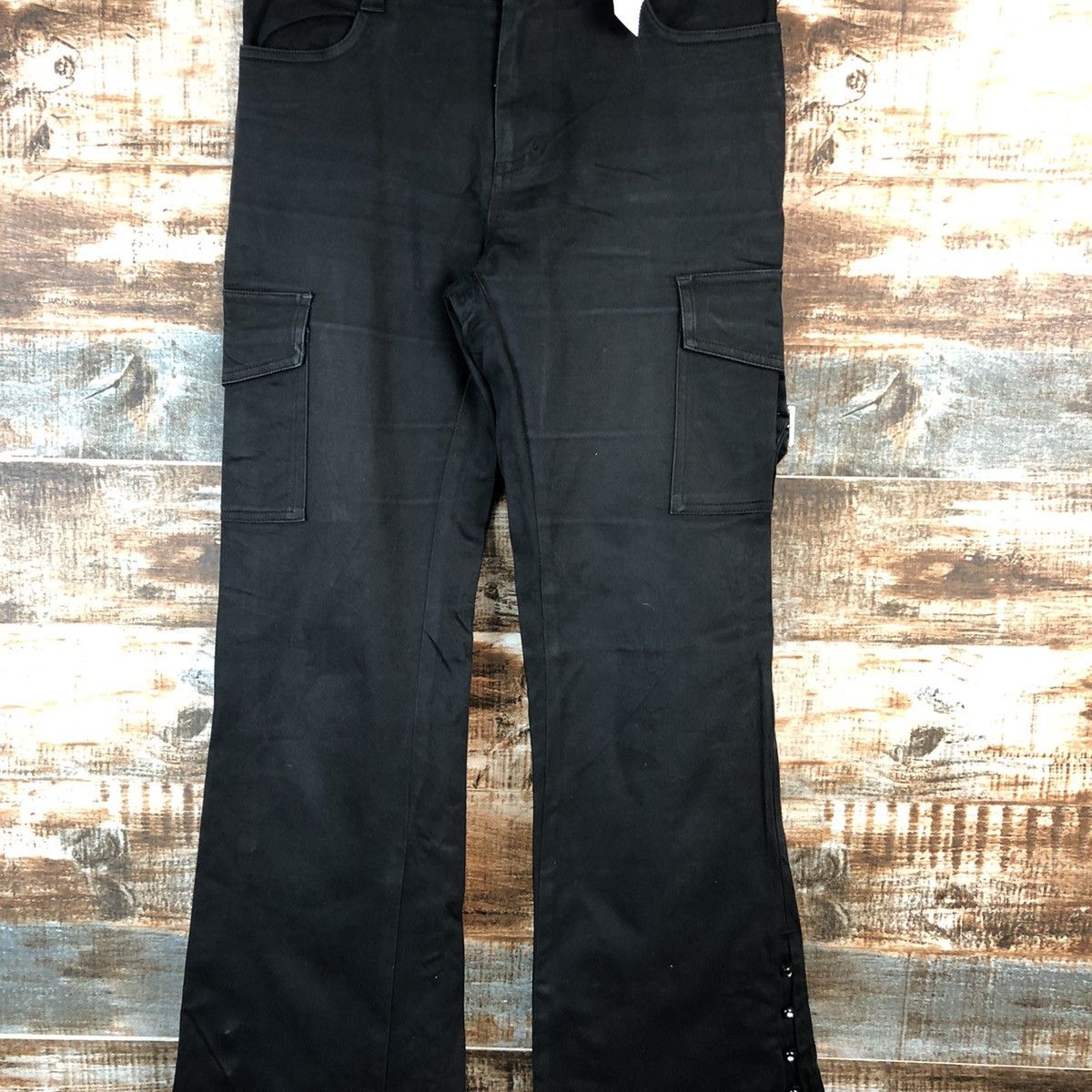 Japanese Brand Jocky Gal Black bootcut Cargo Multipocket Pants #A2559 Size 26" / US 2 / IT 38 - 5 Thumbnail
