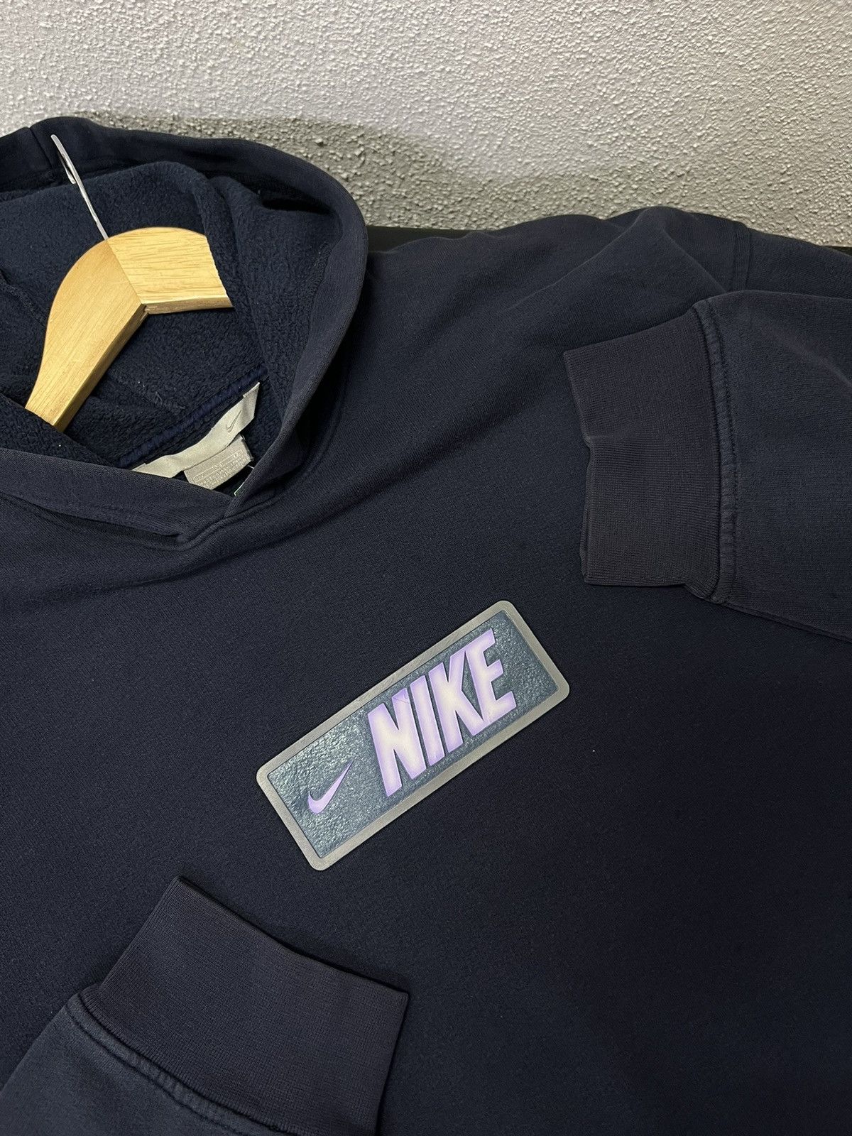 Nike × Vintage Nike Y2K Box Logo Hoodie Size US XL / EU 56 / 4 - 2 Thumbnail