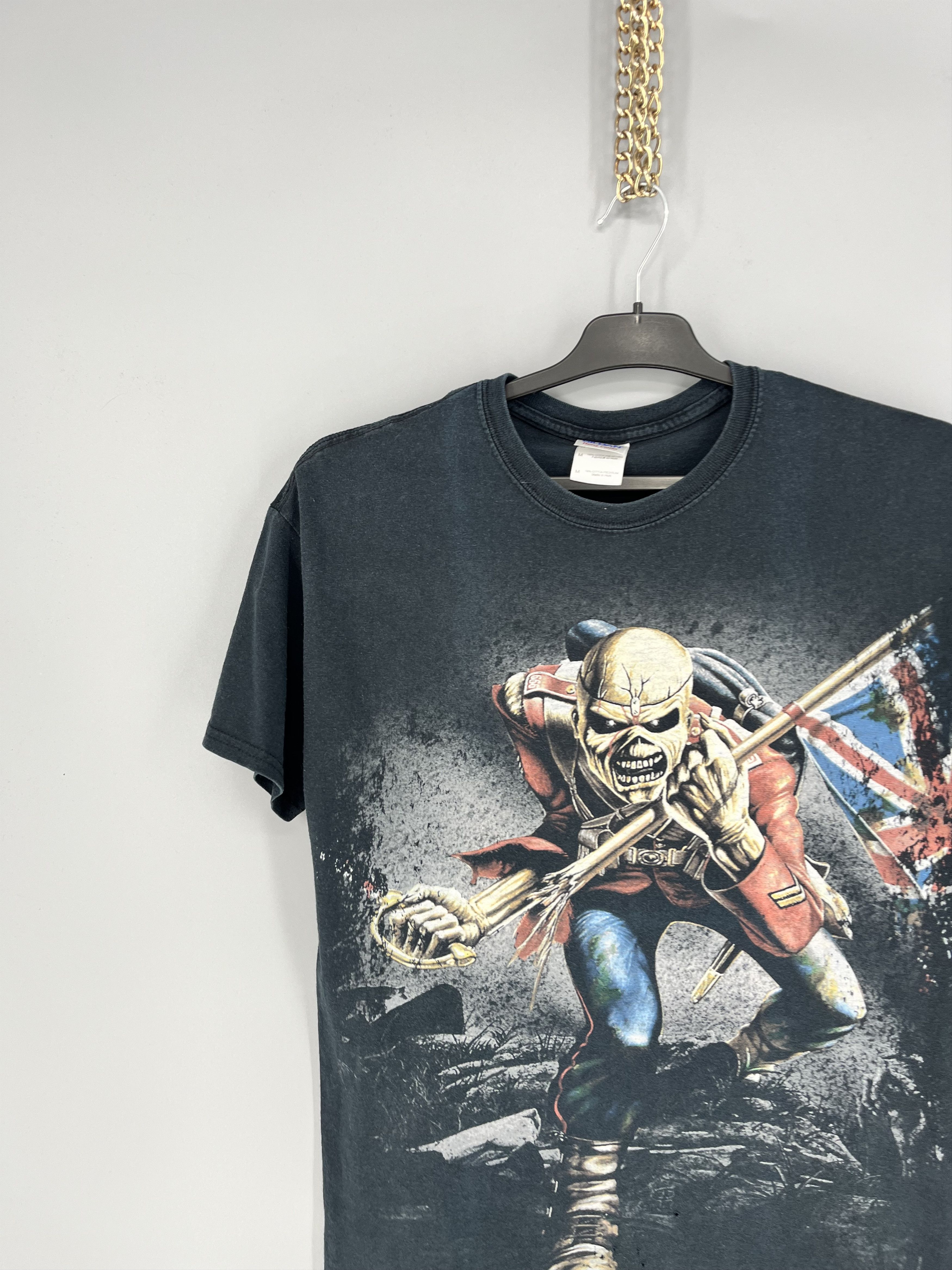 Band Tees Faded Iron Maiden The Trooper Heavy Metal Band Tee Size M Size US M / EU 48-50 / 2 - 4 Thumbnail