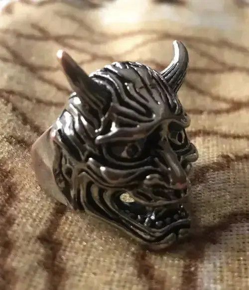 VIBE Hannya Japanese Mask Ring Size ONE SIZE - 3 Thumbnail