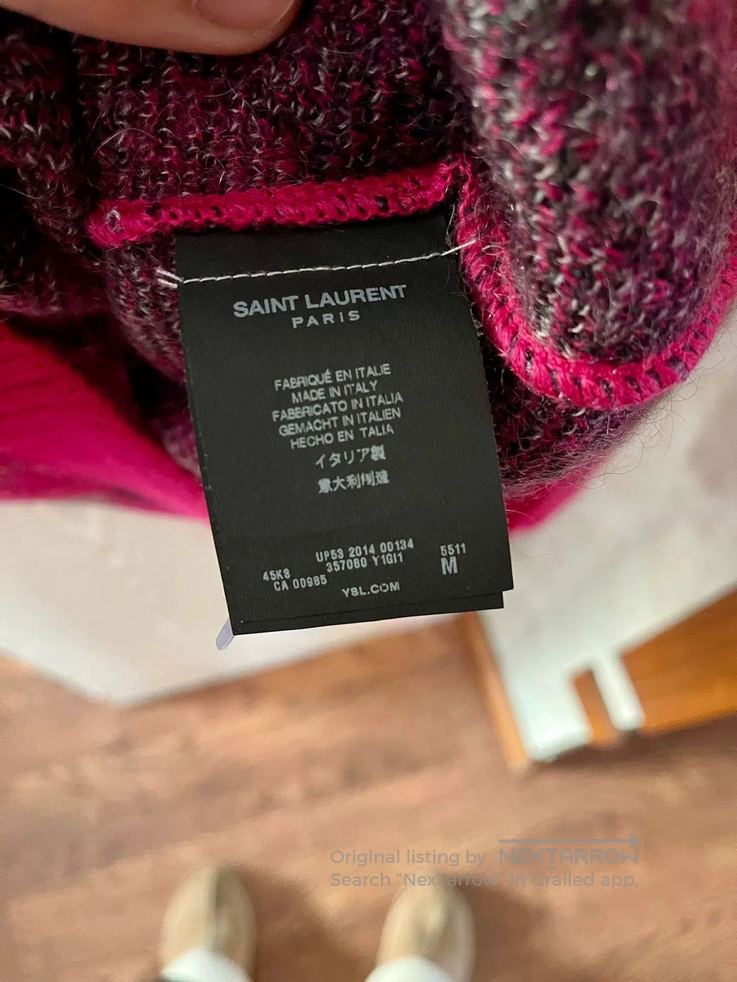 Saint Laurent Paris Saint Laurent 14AW GD Argyle Sweater. Size US M / EU 48-50 / 2 - 4 Thumbnail