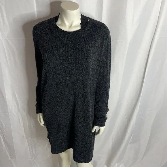 Zara ZARA Long Sleeve Ribbed Sweater Mini Dress Size L Size L / US 10 / IT 46 - 2 Thumbnail