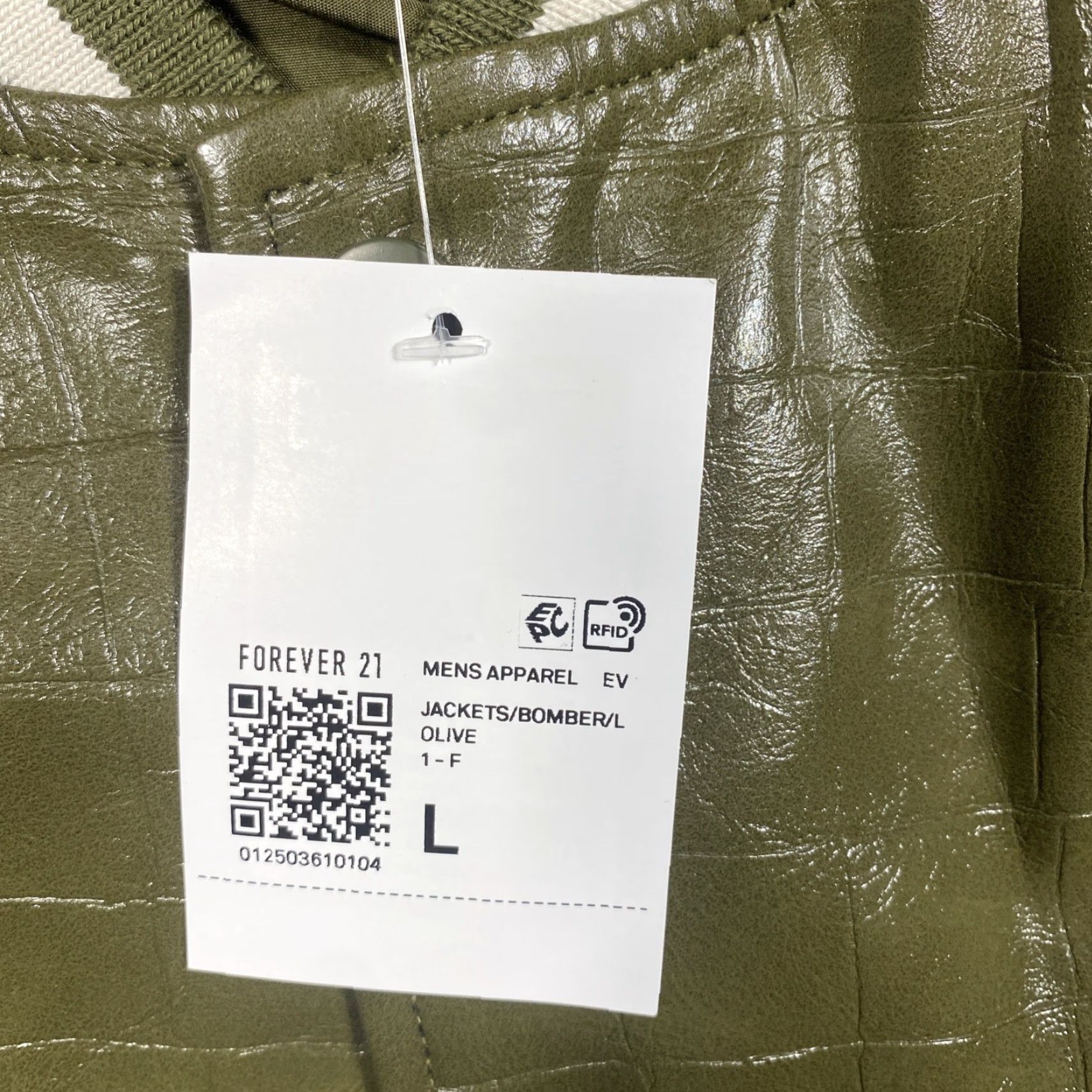 Forever 21 FOREVER 21 Bomber Jacket Mens L Green Faux Animal Skin Button Front Varsity New Size US L / EU 52-54 / 3 - 5 Thumbnail