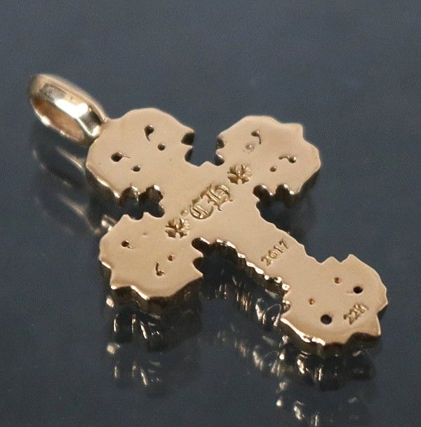 Chrome Hearts Chrome Hearts 22k Pave Pink Sapphire Filigree Cross Size ONE SIZE - 2 Thumbnail