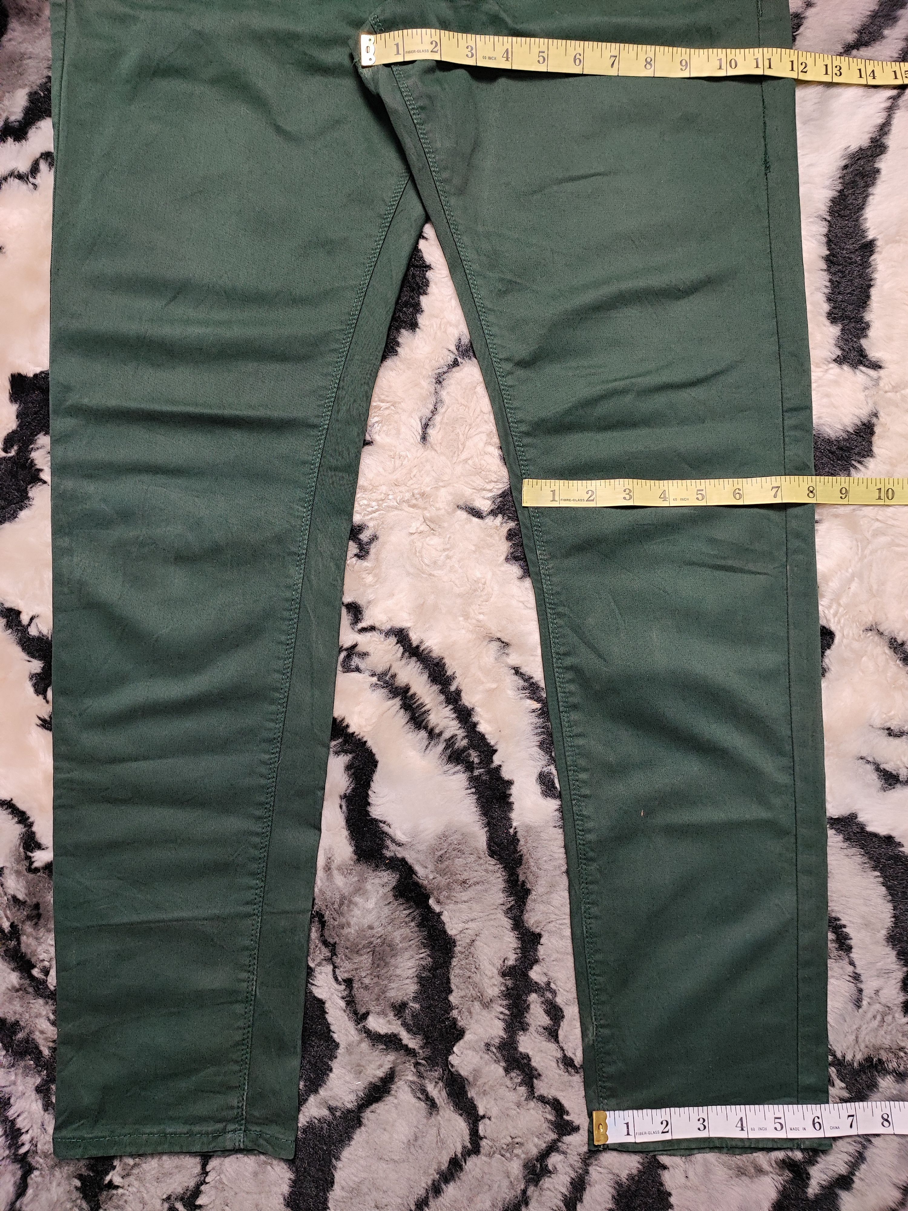 Vintage × Zara Zara Denim Distress Green Size US 35 - 4 Thumbnail