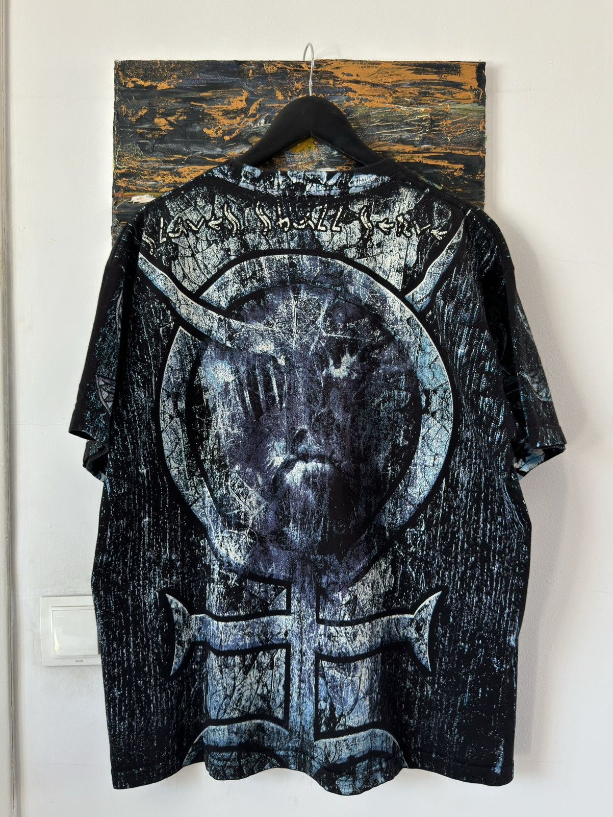 Band Tees × Vintage Vintage 2000s Behemoth Black Metal Allover Printed Tee Size US L / EU 52-54 / 3 - 2 Thumbnail