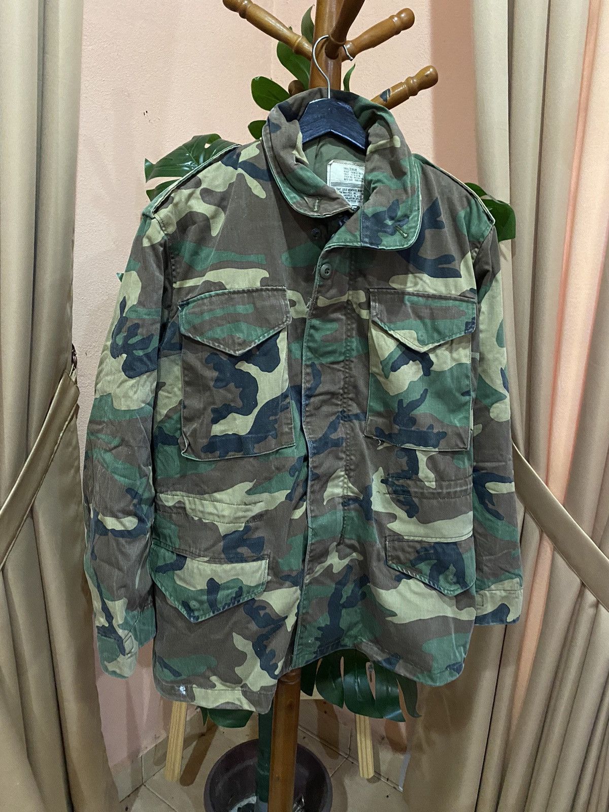 Alpha Industries 1980s-90s ALPHA INDUSTRIES M65 WOODLAND CAMO FIELD JACKET Size US S / EU 44-46 / 1 - 3 Thumbnail