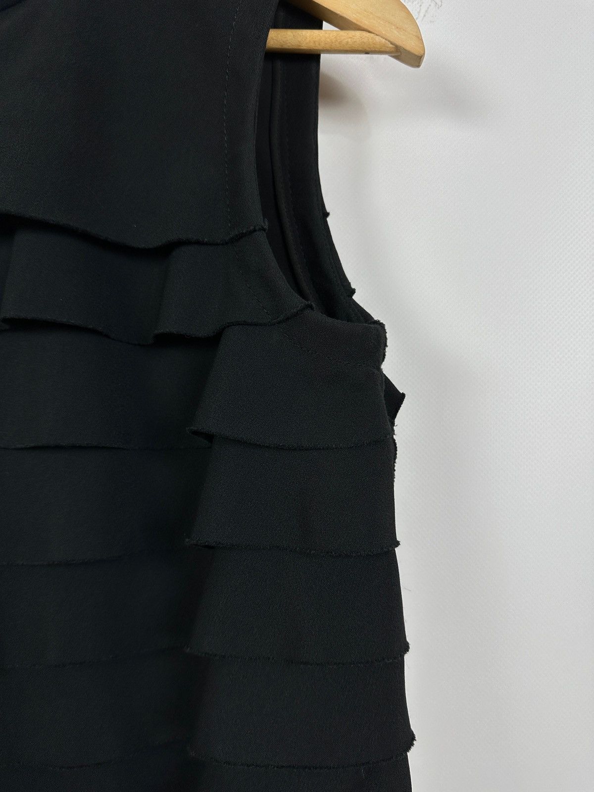 Miu Miu Miu Miu Black Layered Sleeveless Ruffle Textured Dress Size S / US 4 / IT 40 - 10 Thumbnail