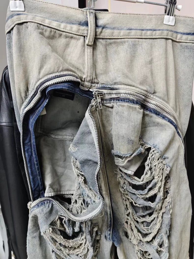 Rick Owens Rick Owens Drkshdw Distressed Zipper Pants-2508 Size US 32 / EU 48 - 3 Thumbnail
