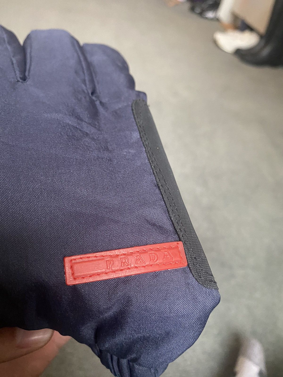 Linea × Prada × Vintage RARE Prada Linea Rossa Technical Fleece Lined Gloves Size ONE SIZE - 3 Thumbnail