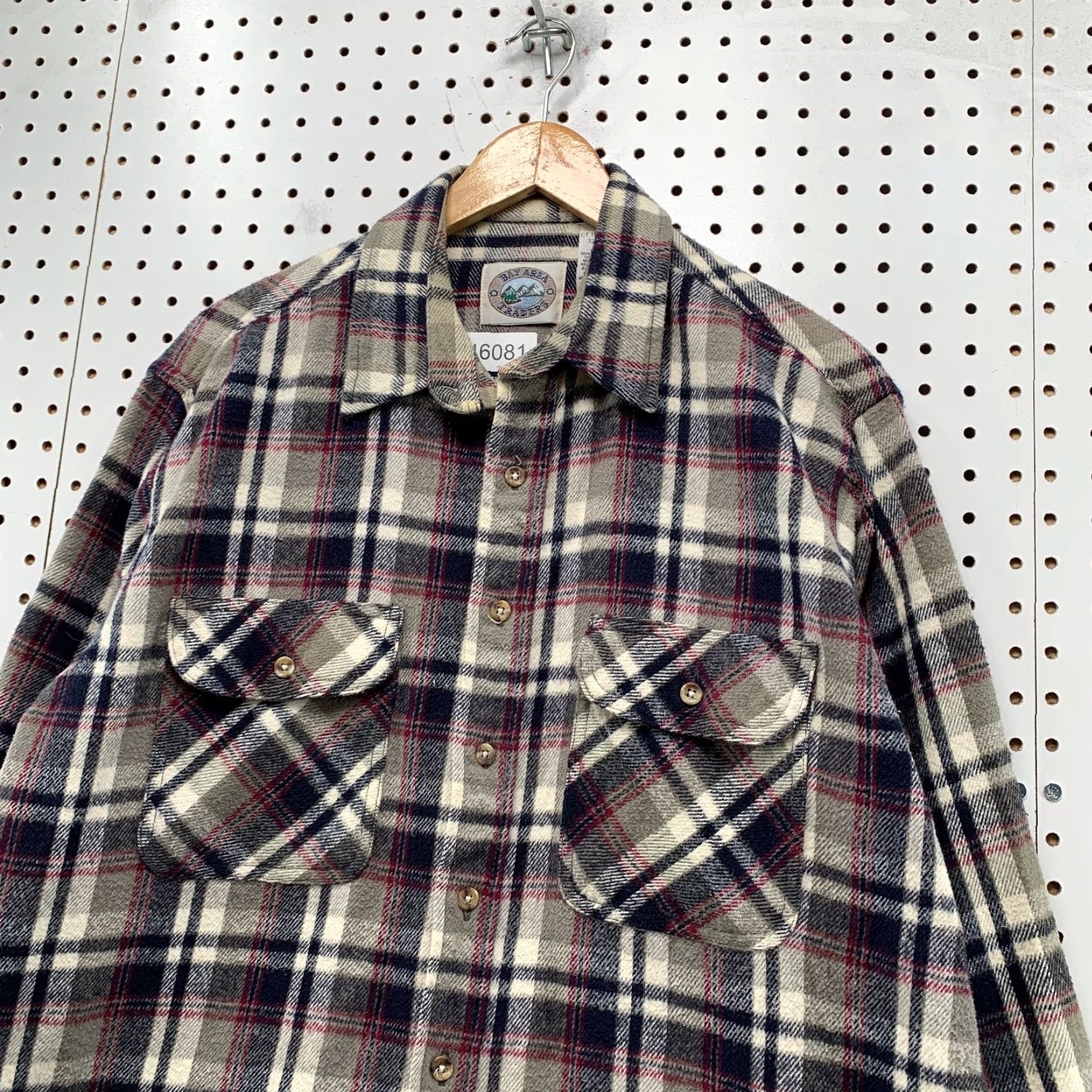 Vintage VINTAGE Trader Bay Shirt Mens L Brown Plaid Heavyweight Flannel Button-Down Shirt Size US L / EU 52-54 / 3 - 4 Thumbnail