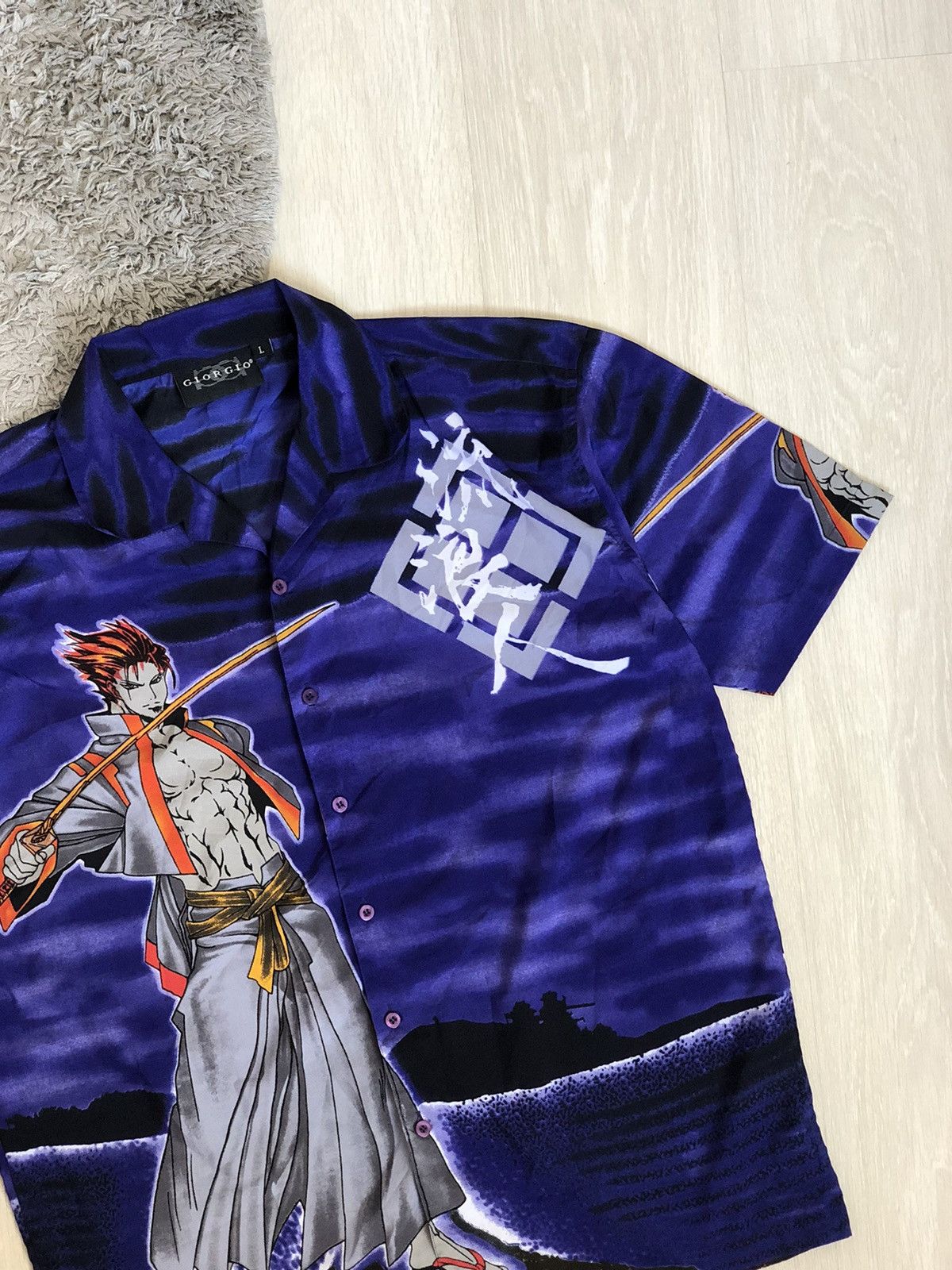 Japanese Brand × Vintage Vintage Crazy Shirts Samurai Anime Full Print Y2K Shirt Size US L / EU 52-54 / 3 - 2 Thumbnail