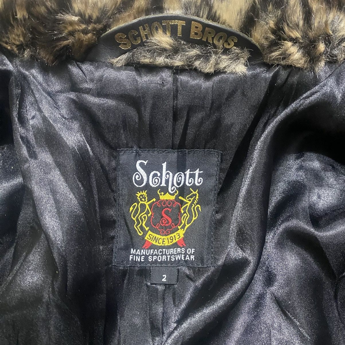 Schott MOUSSY X SCHOTT BROS Faux Fur Leopard Peacoat Jacket Size M / US 6-8 / IT 42-44 - 19 Thumbnail