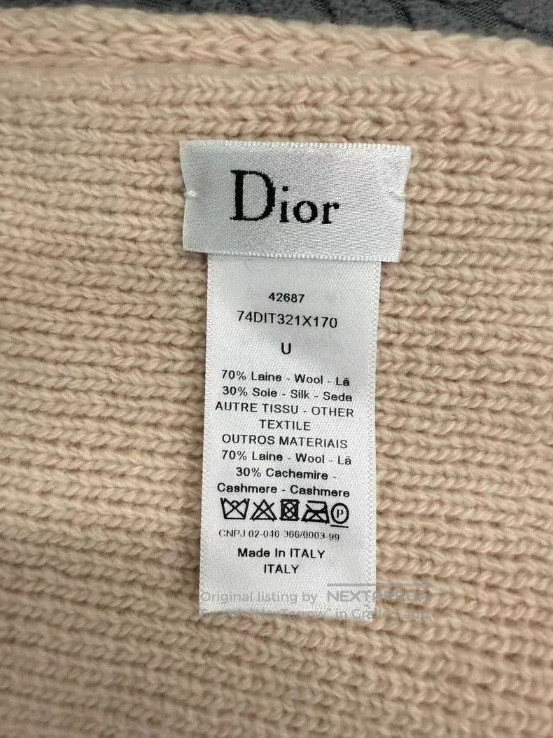 Dior Dior Woollen cashmere blended scarf Size ONE SIZE - 3 Thumbnail